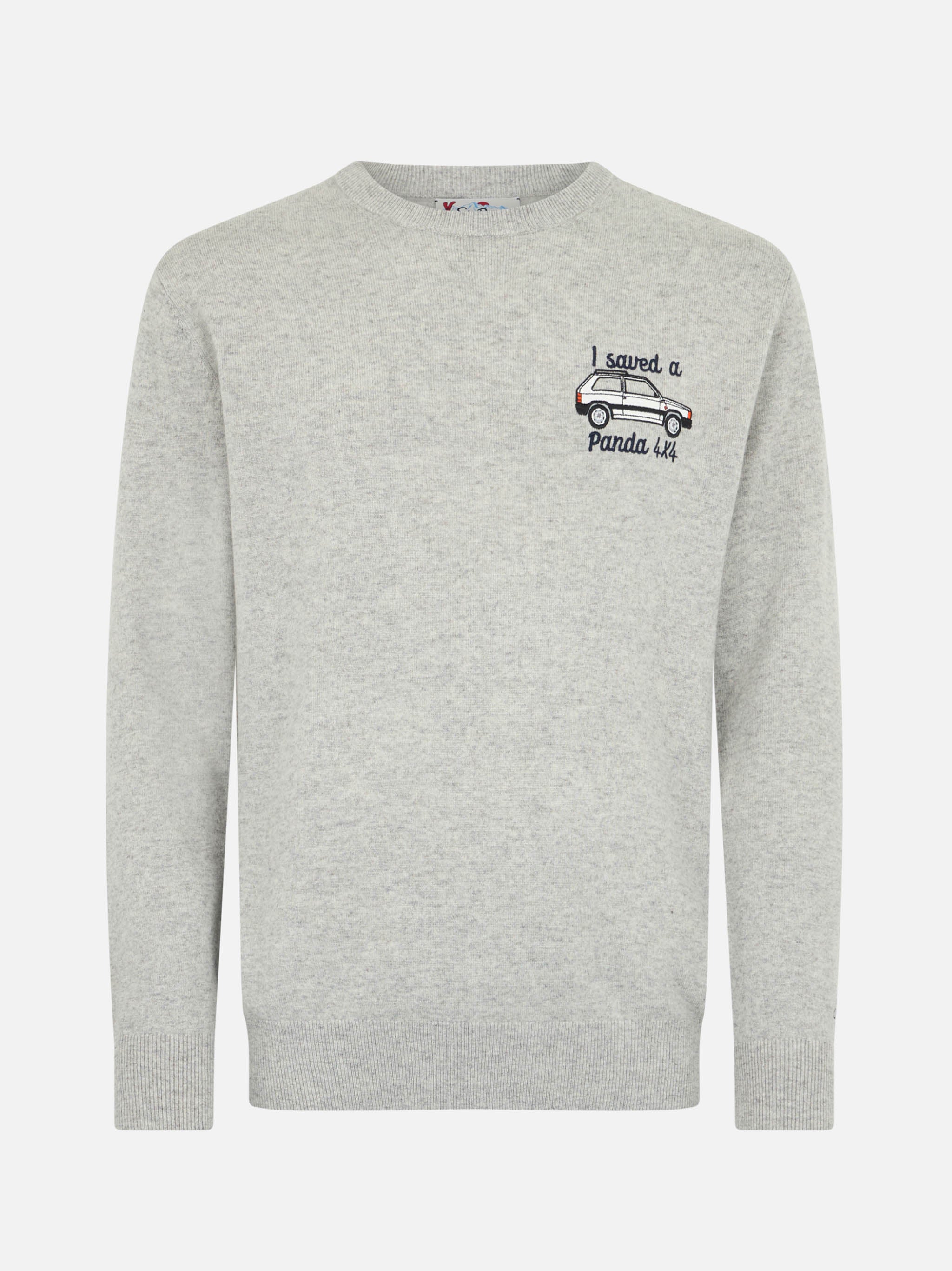 Crewneck sweater Heron with I saved a Panda 4x4 embroidery | FIAT PANDA SPECIAL EDITION - Image 4