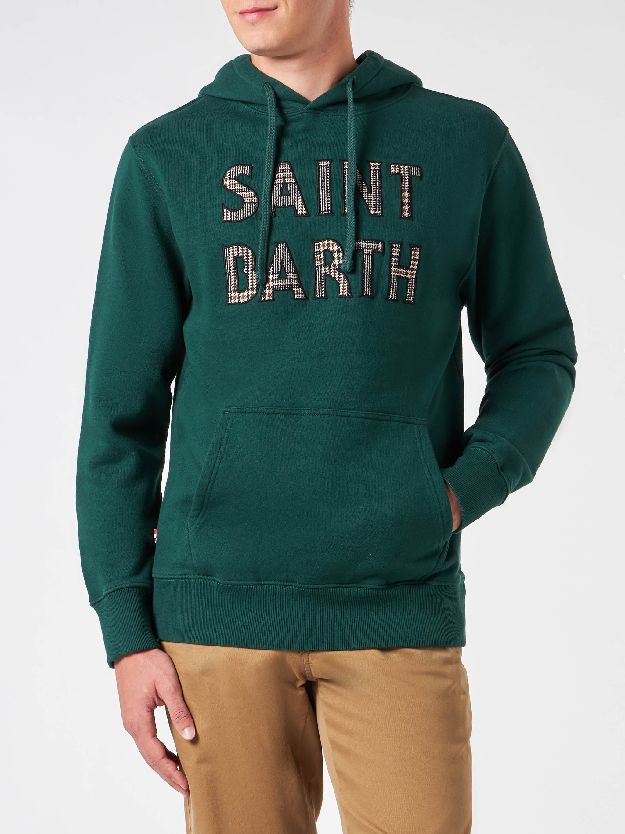 Tribeca green hoodie with patch