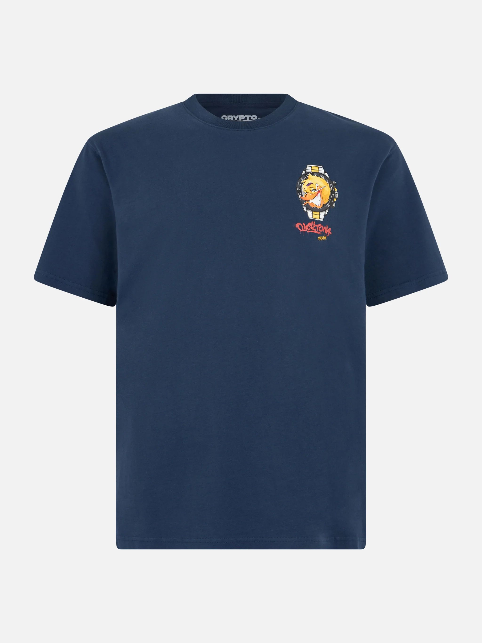 Arnott heavy cotton t-shirt with Cryptopuppets Ducktona watch print | Special Edition - Image 4