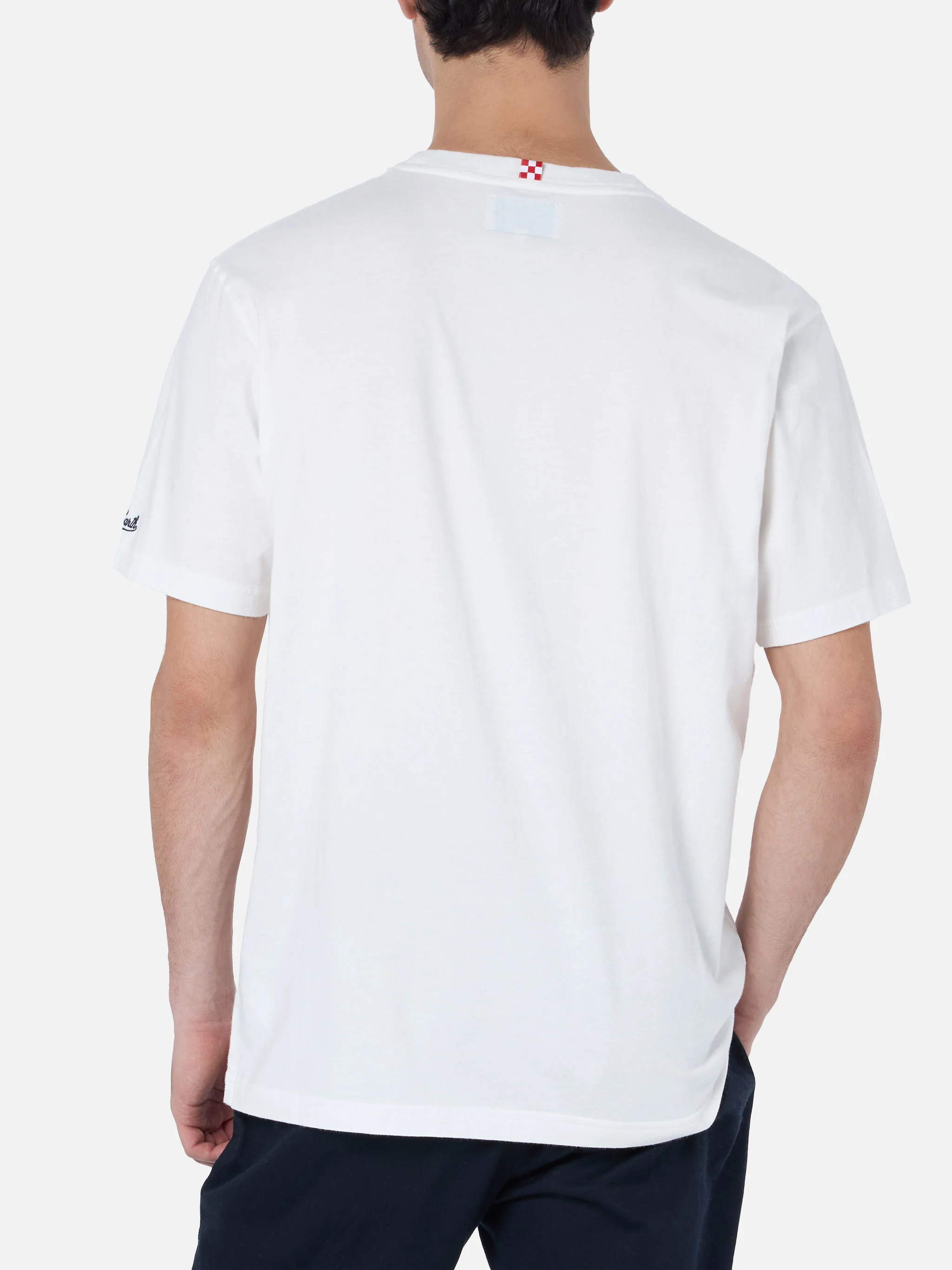 Man heavy cotton t-shirt Arnott with You know I'm GinDependent embroidery - Image 4
