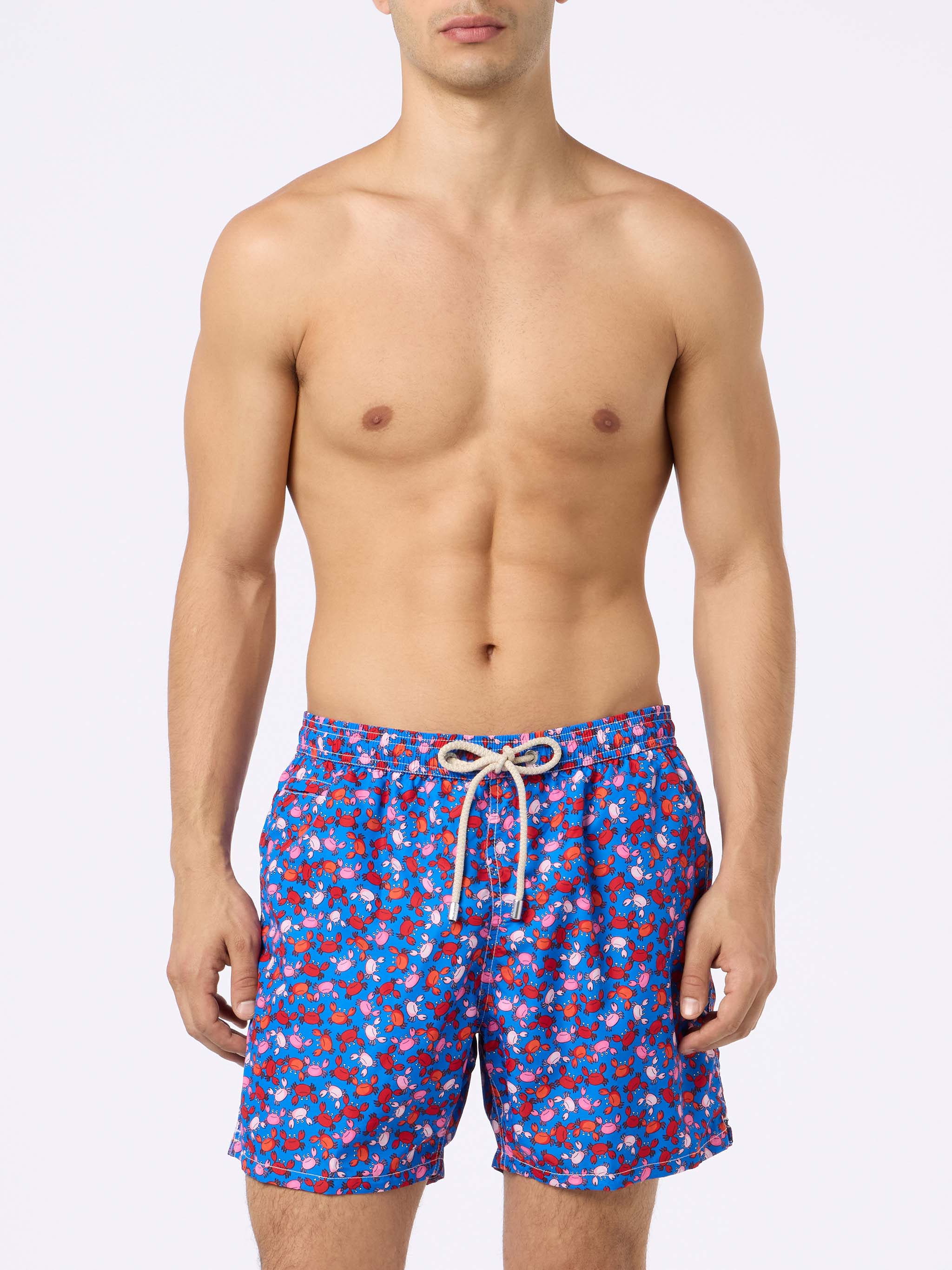 Man lightweight fabric swim-shorts Lighting Micro Fantasy with crabs print - Image 3