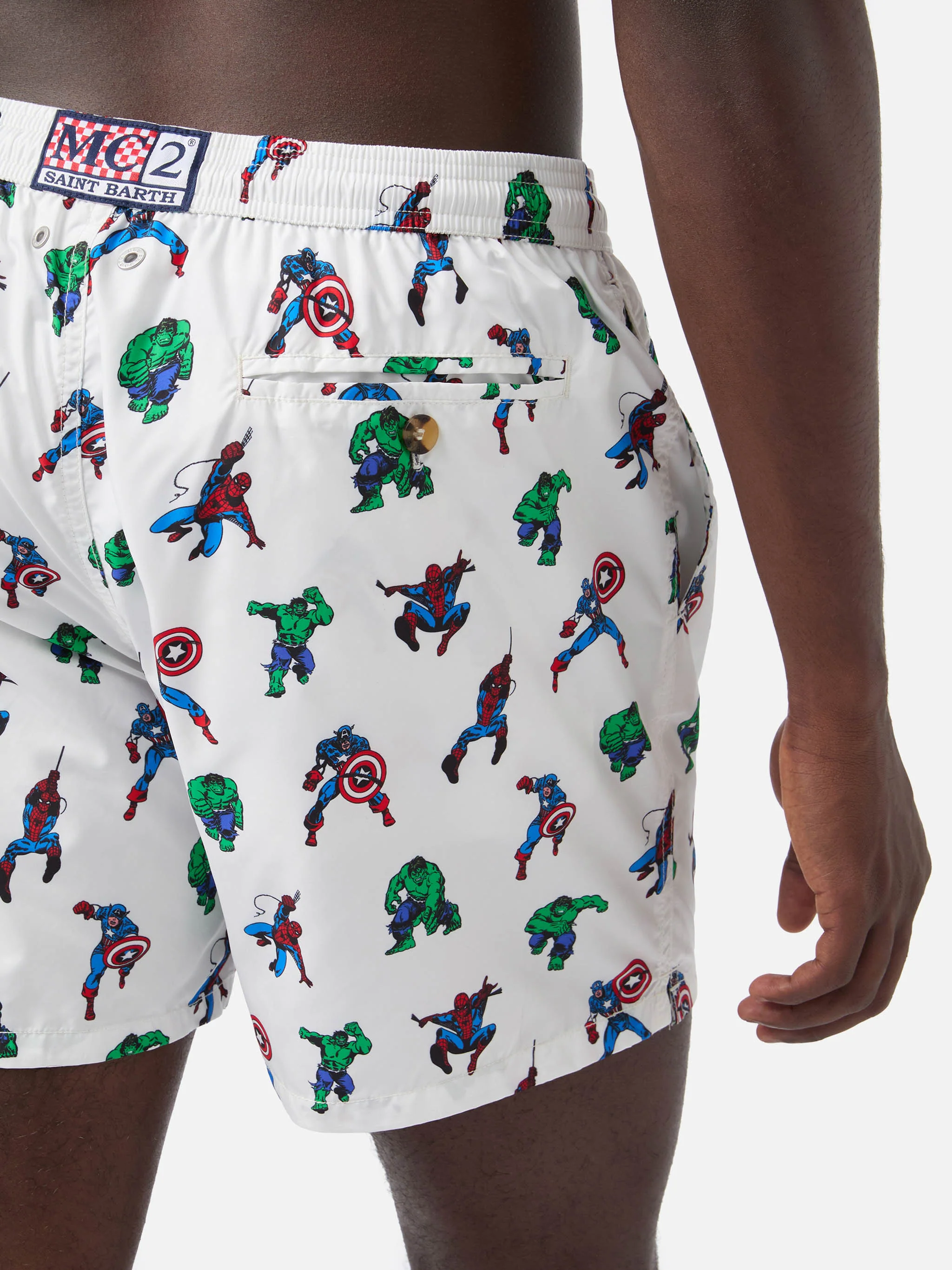 Lighting Micro Fantasy Marvel super heroes print swim shorts | Special Edition - Image 6