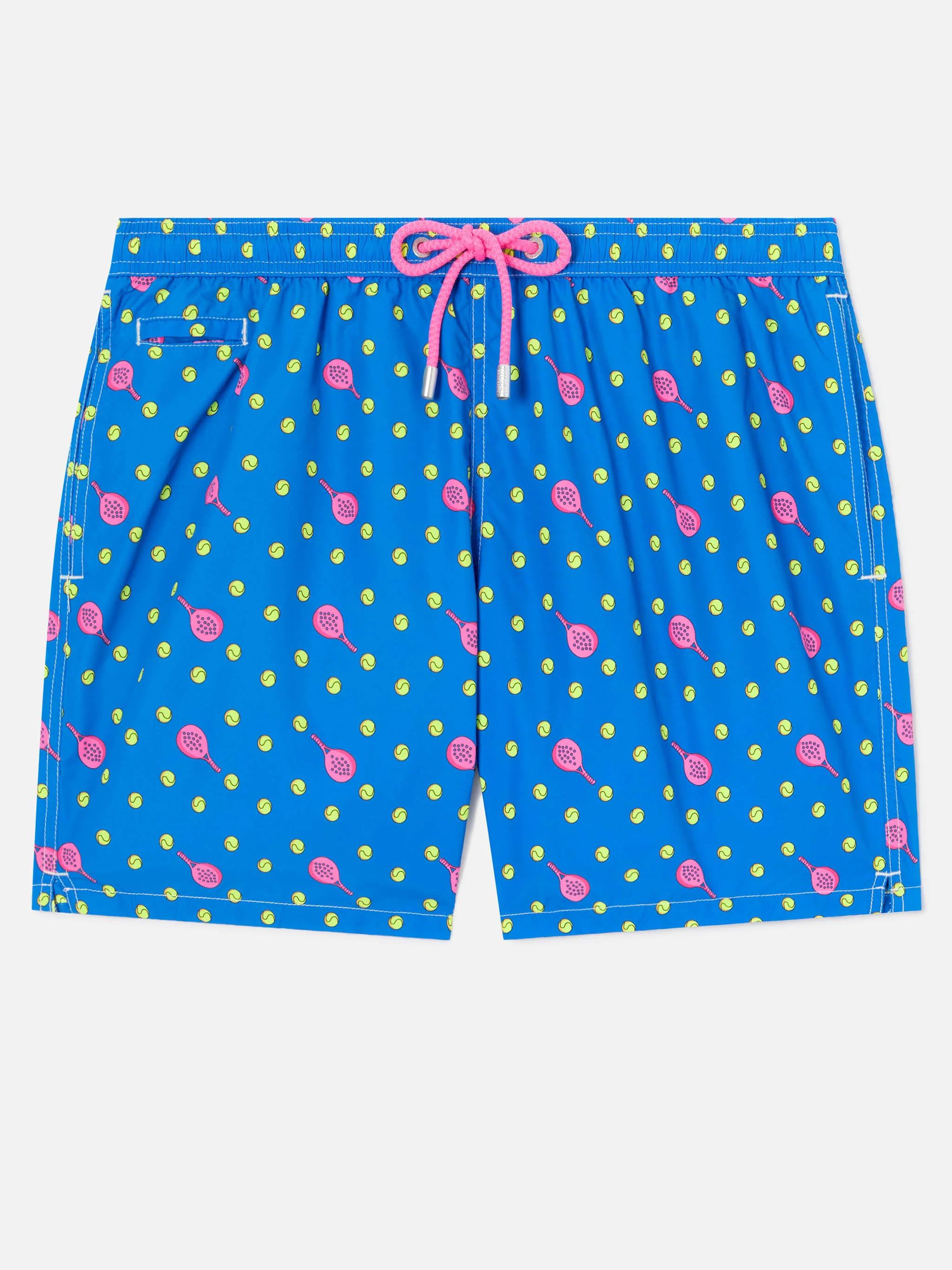 Lighting Micro Fantasy swim shorts in technical fabric with padel pattern in blue and multicolor