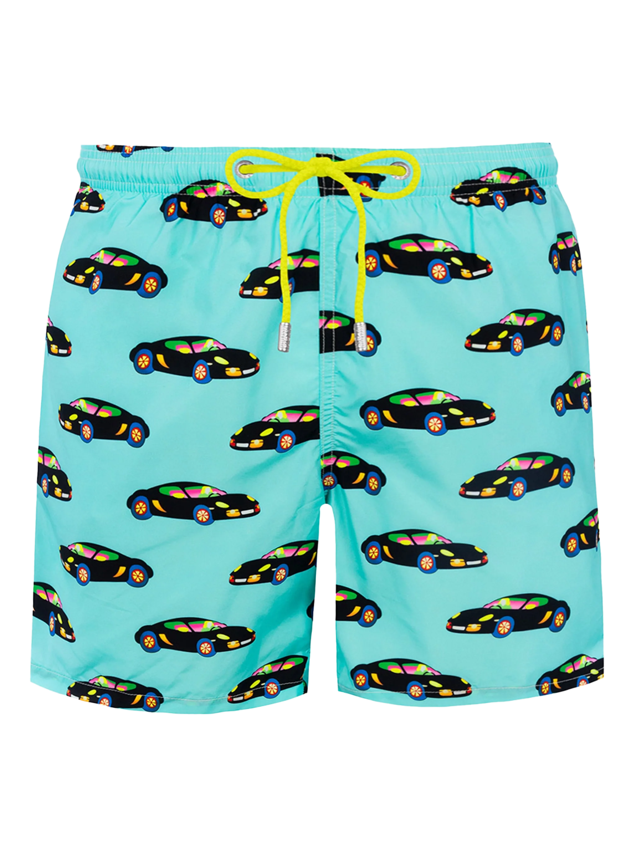 Lighting swim shorts with Lodola car print in multicolor | Special Edition