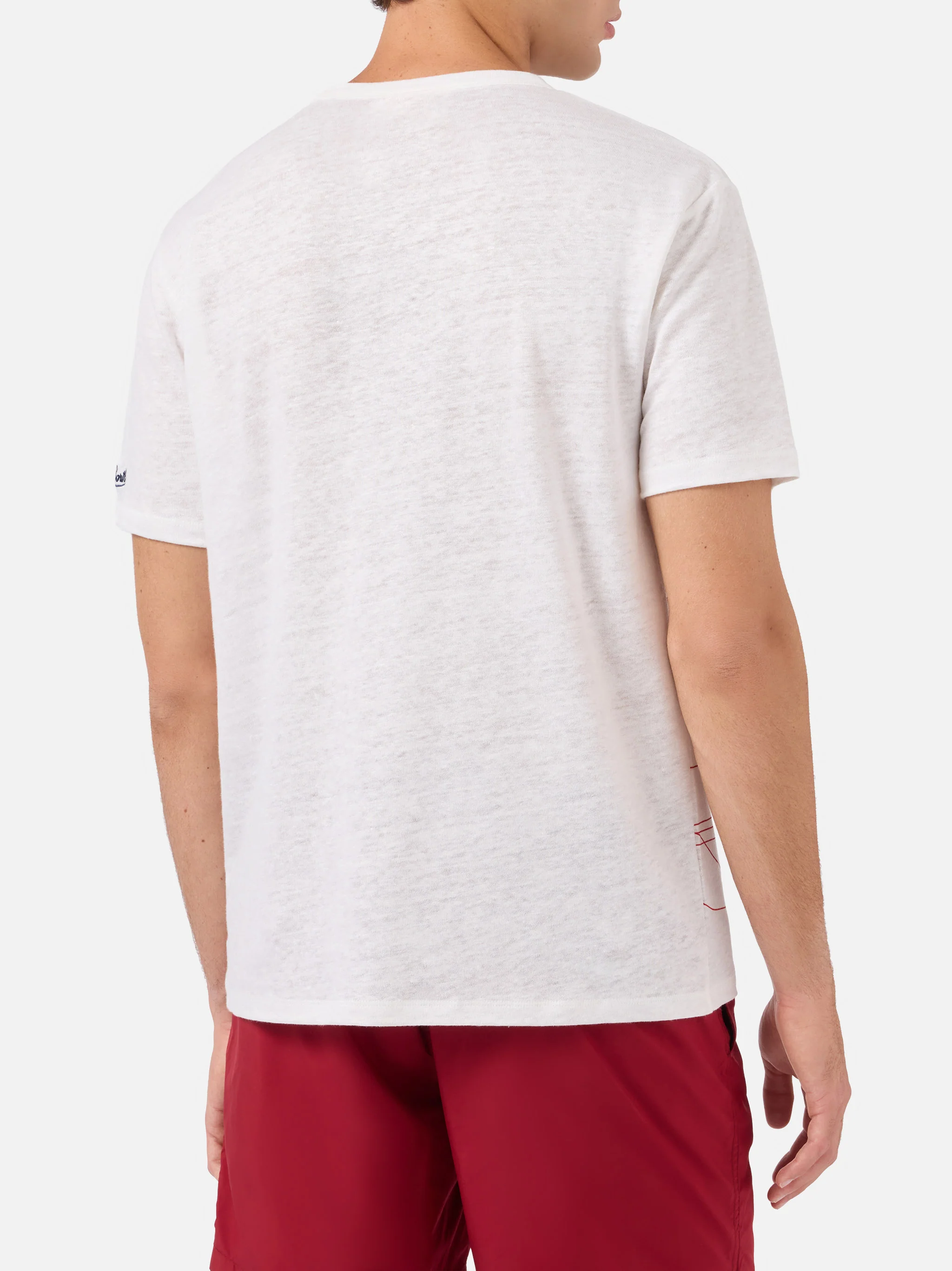 Ecstasea linen jersey t-shirt with Ibiza print - Image 4