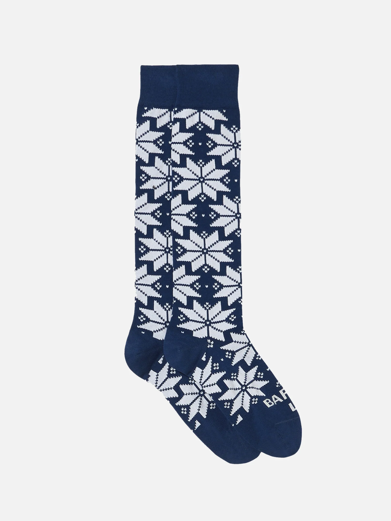 Long socks with blue nordic pattern