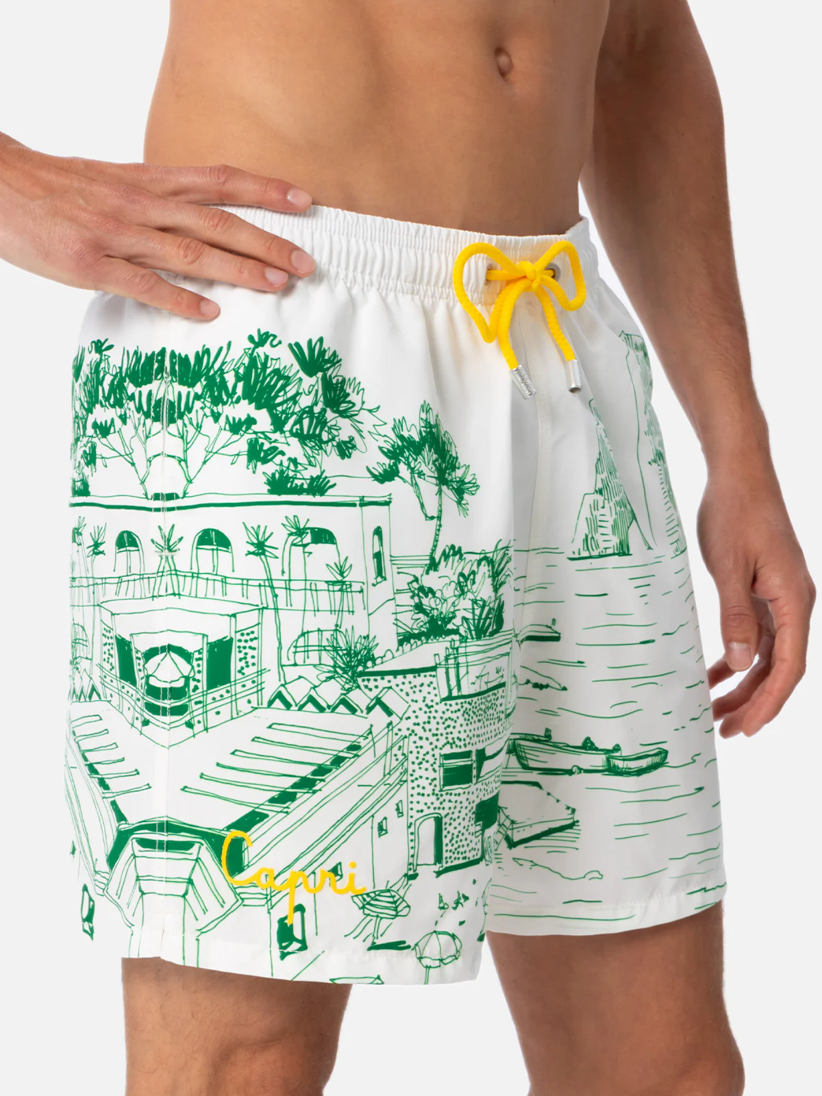 Gustavia white Faraglioni placed print swim shorts - Image 5