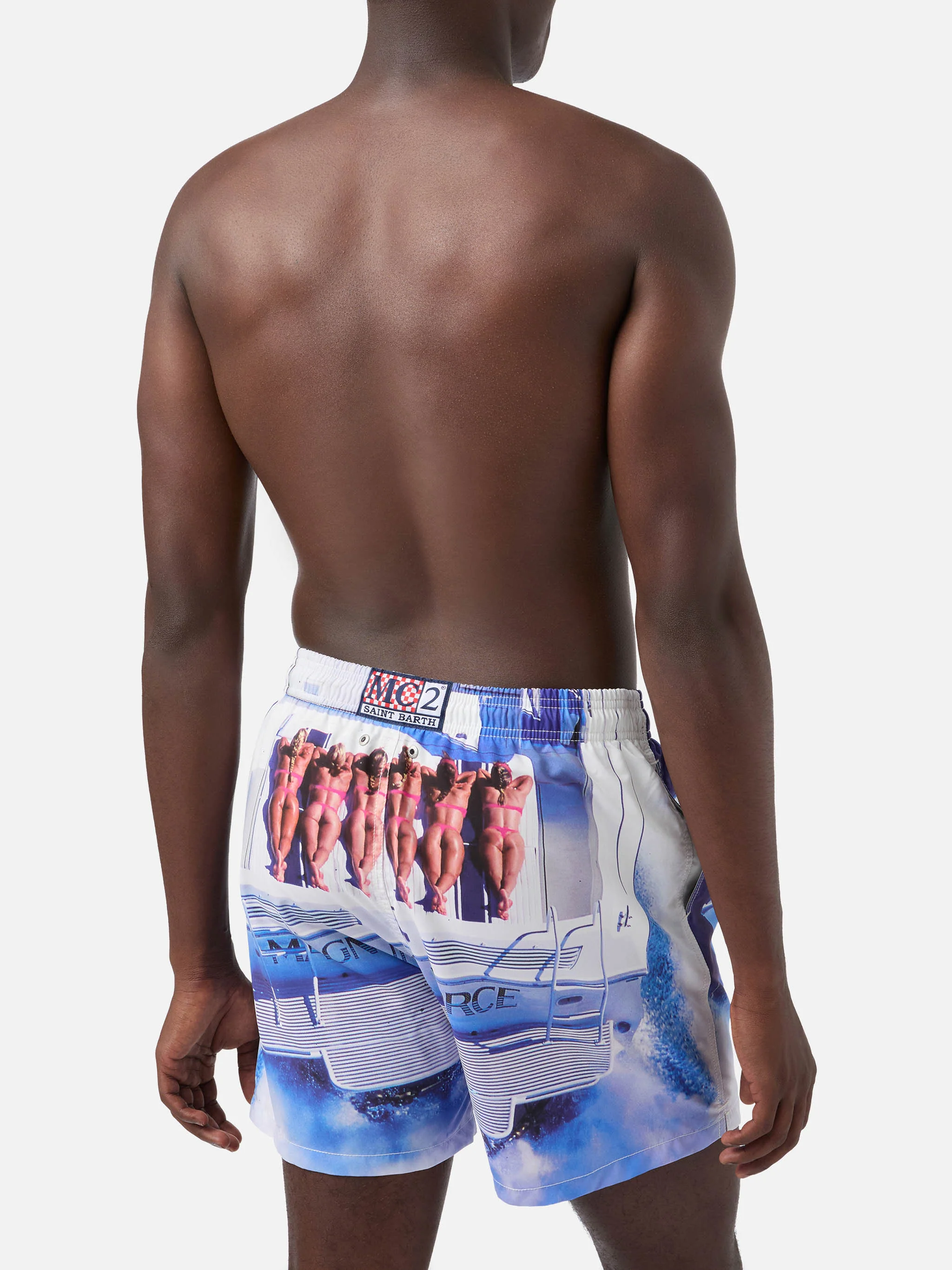 Gustavia white Magnum Marine placed print swim shorts | Special Edition - Image 5