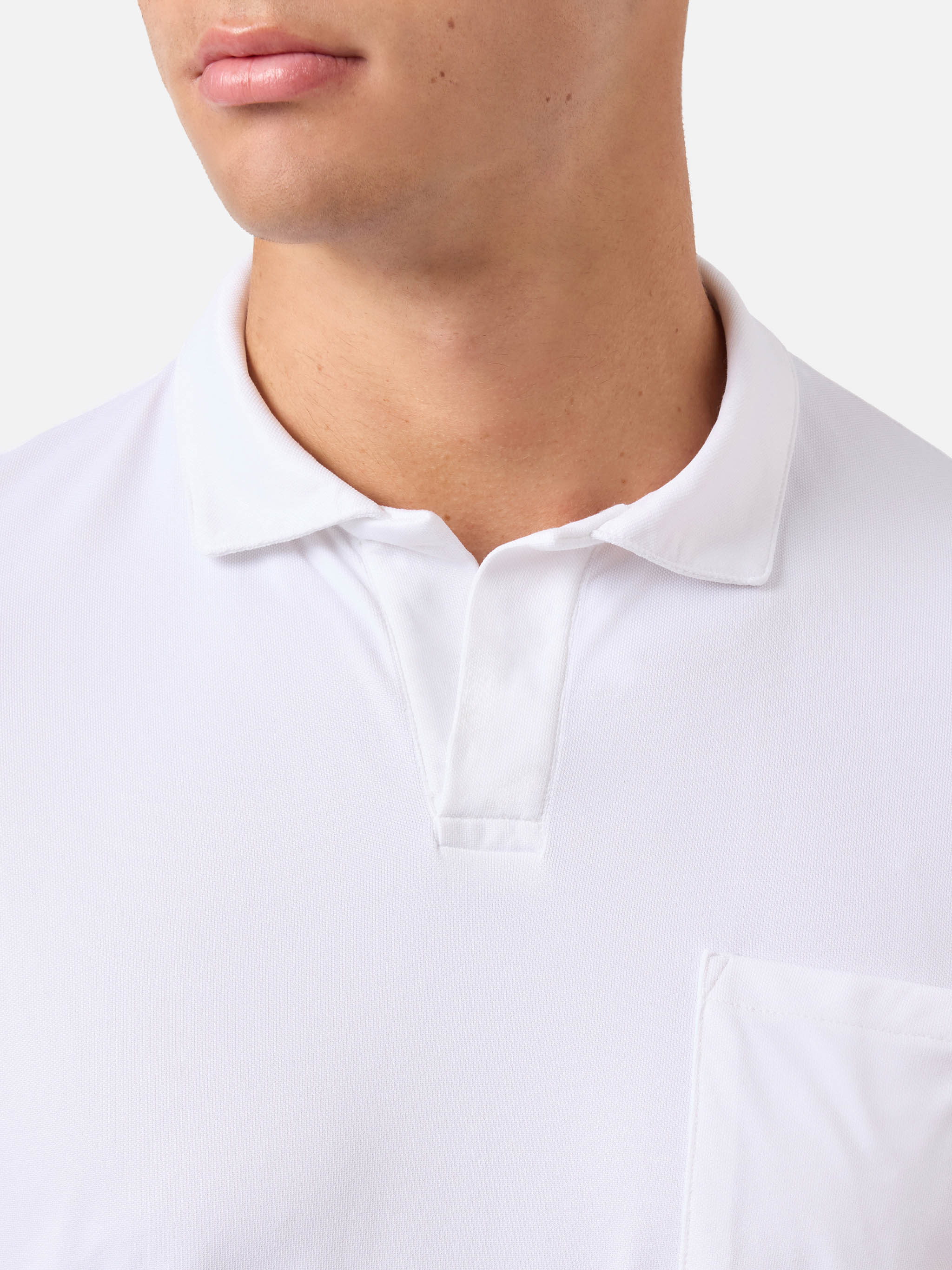 Camber cream technical piqué polo shirt - Image 2