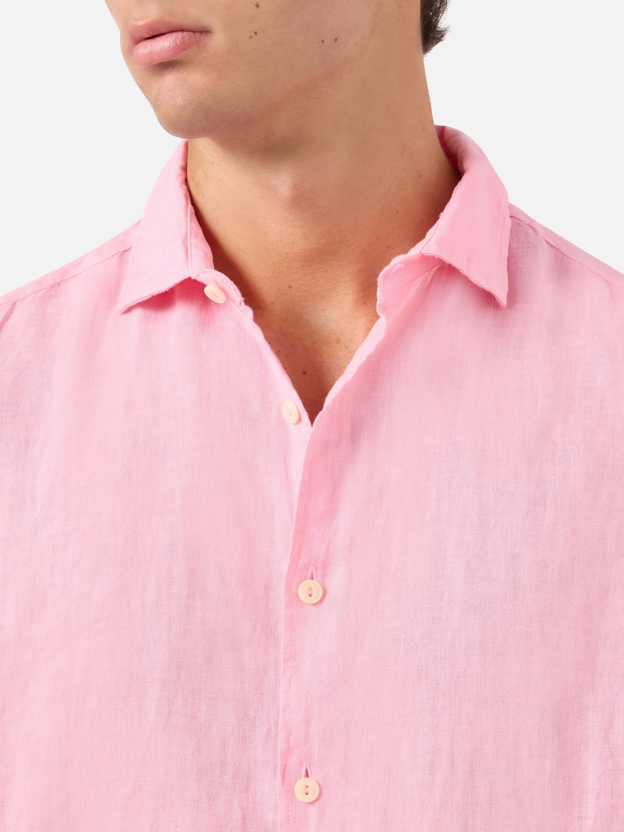 Pamplona pink linen shirt - Image 2