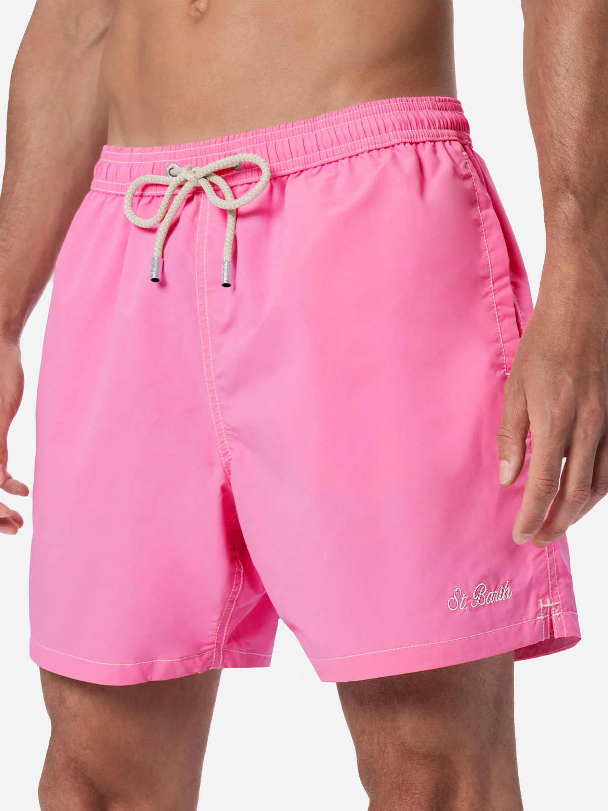 Pink classic light swim shorts Patmos - Image 4