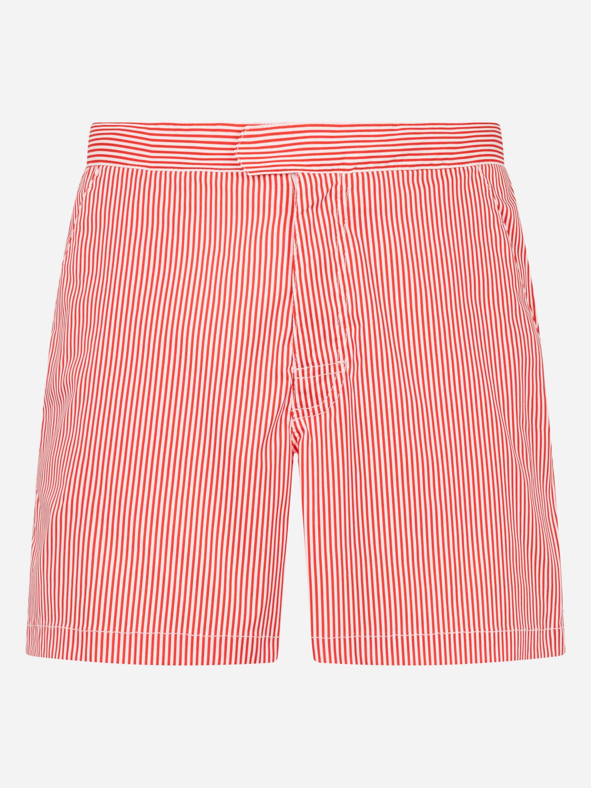Master multicolor striped seersucker swim shorts