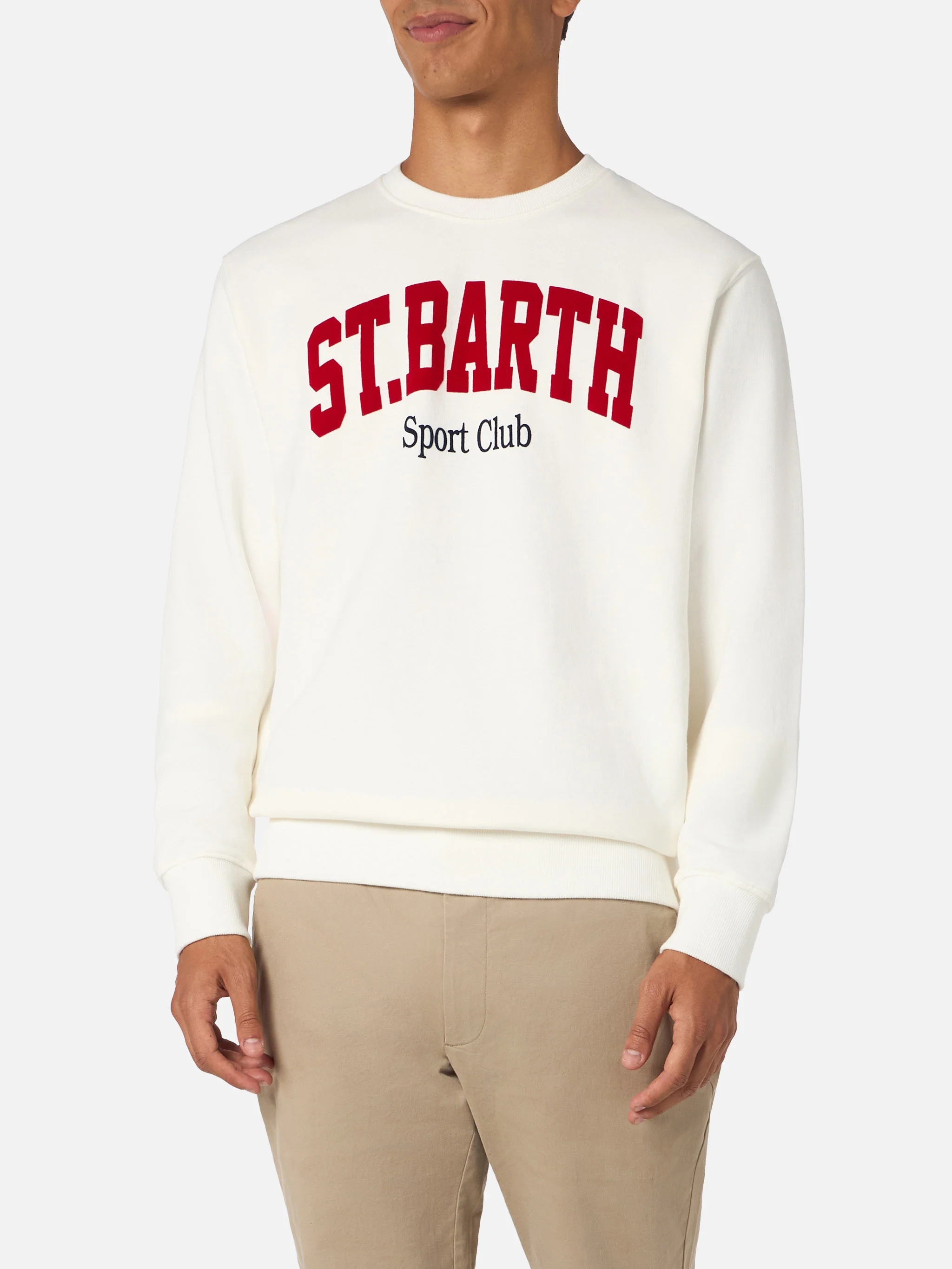 Soho sweatshirt with St. Barth Sport Club print in white