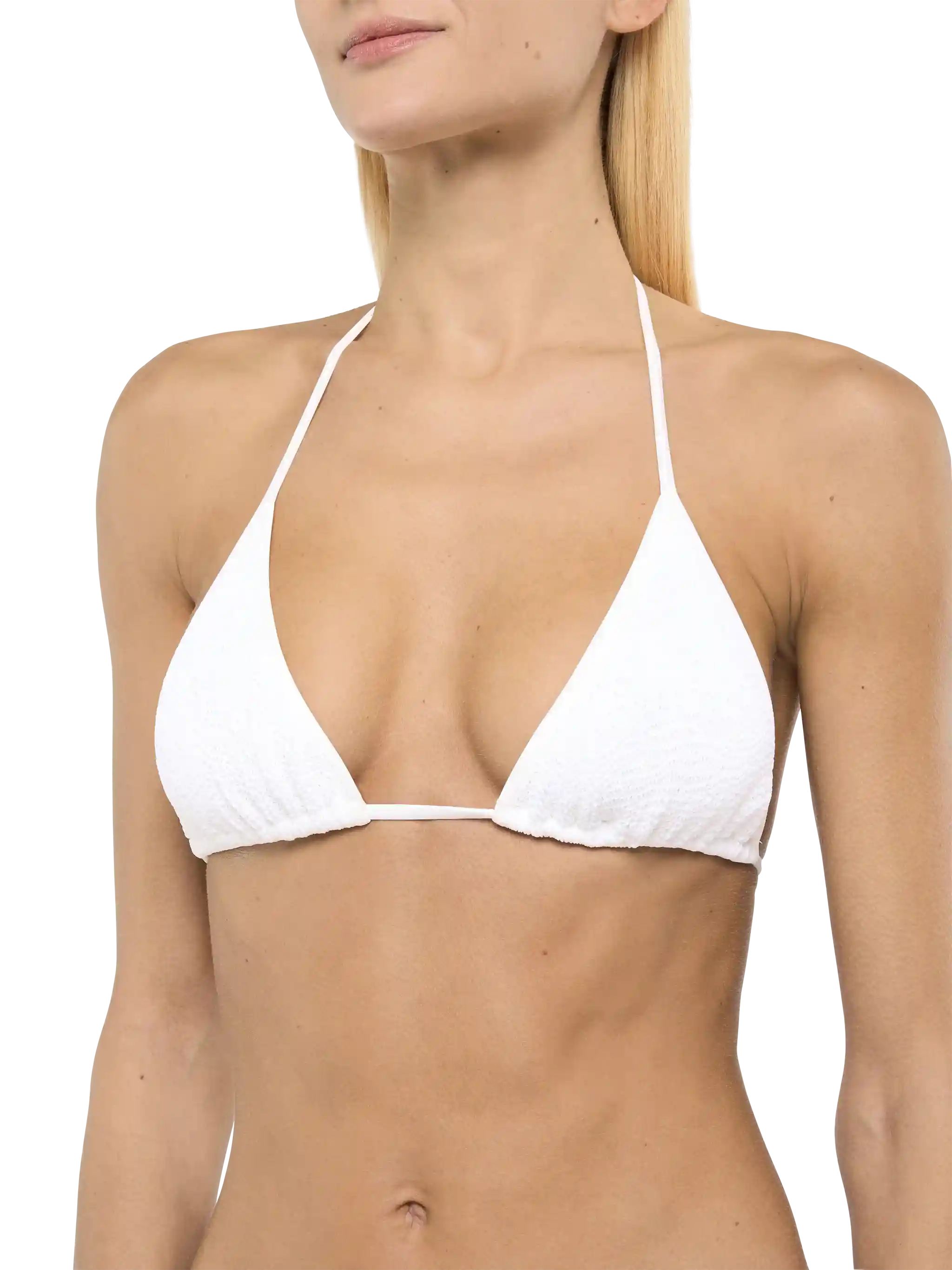 Classic triangle crinkle bikini Leah Marielle in white - Image 5