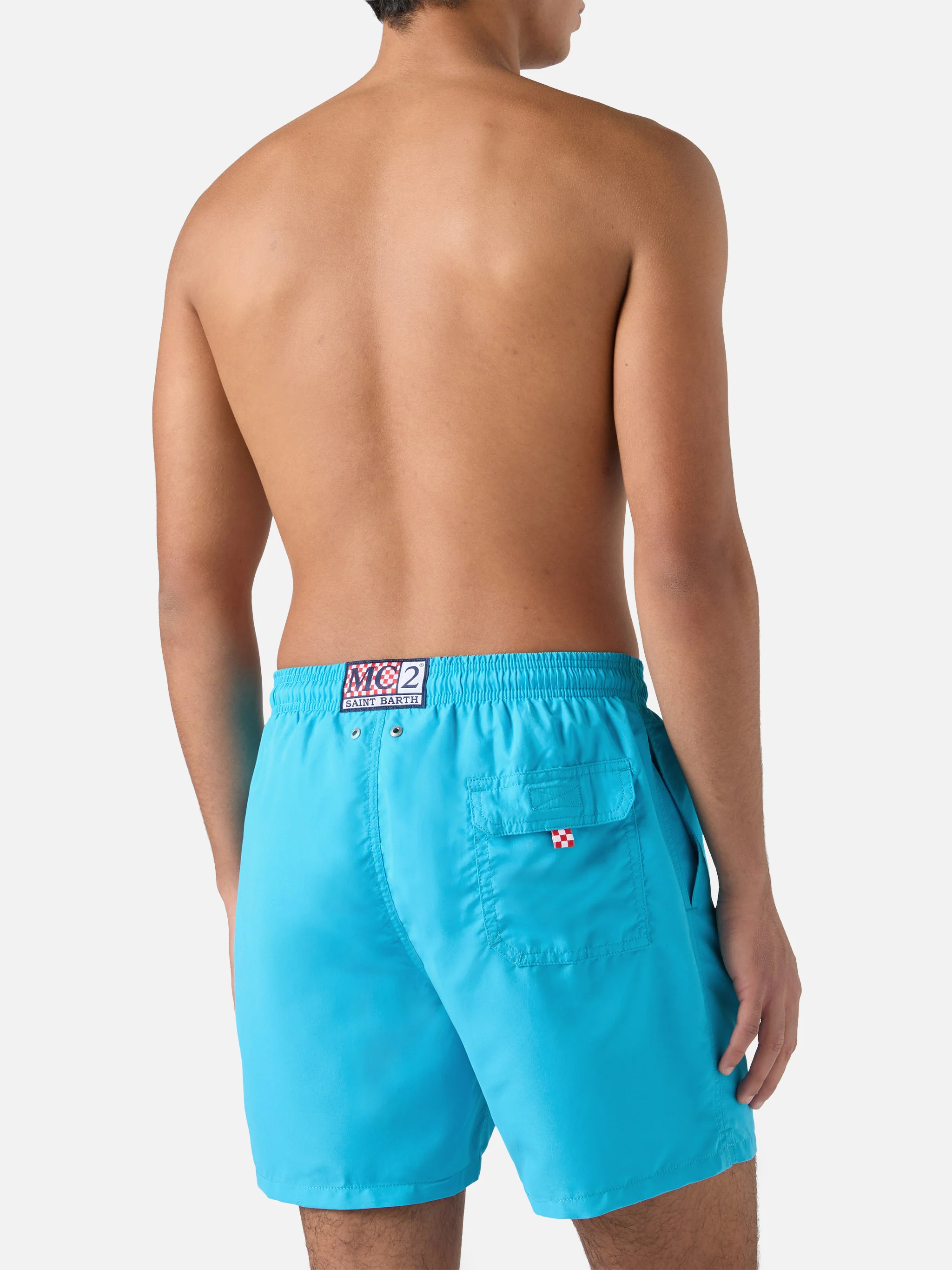 Men's swimsuit with thermoreactive print – daisy print - Image 6