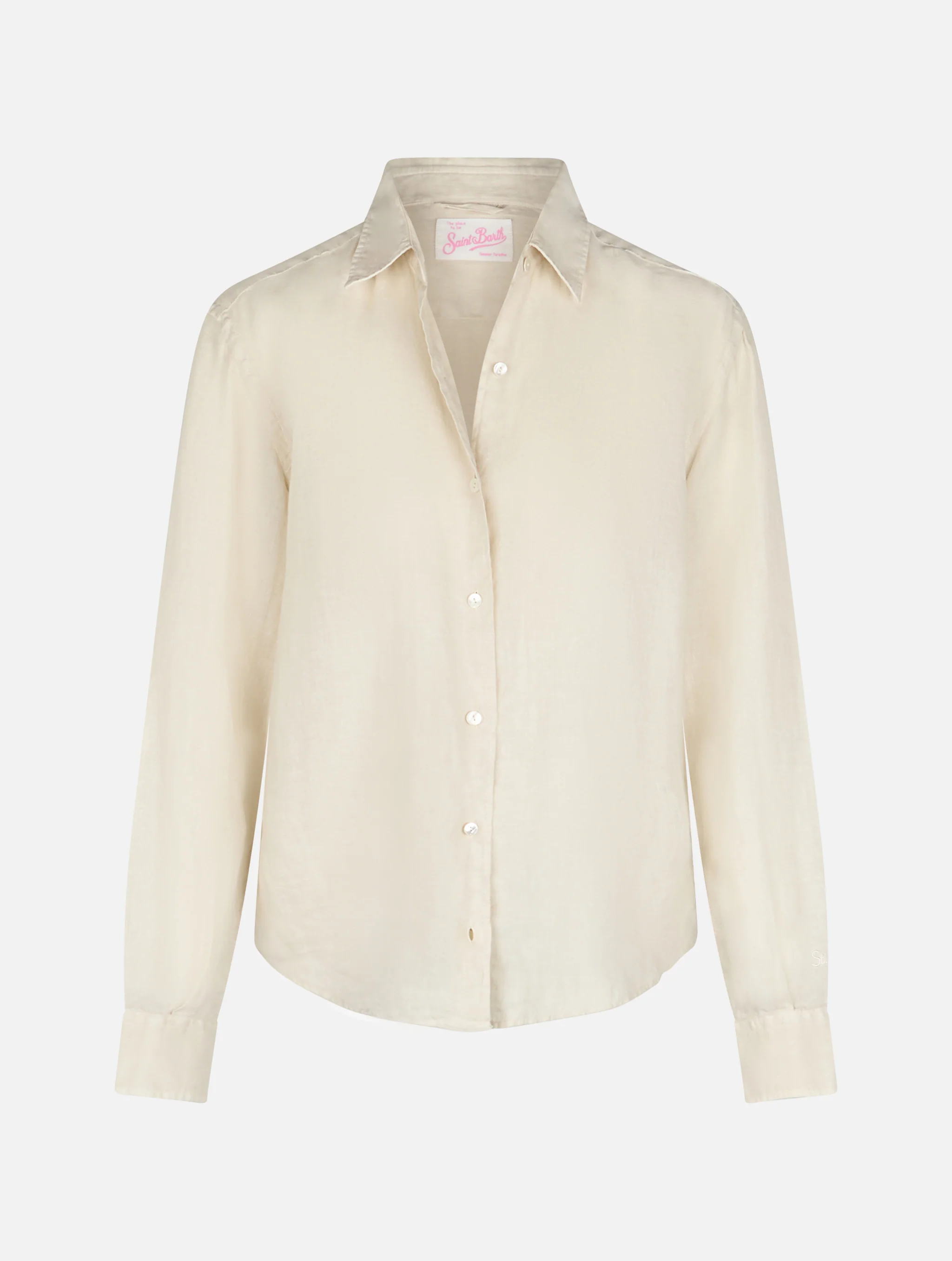 Meredith cream linen classic shirt - Image 2