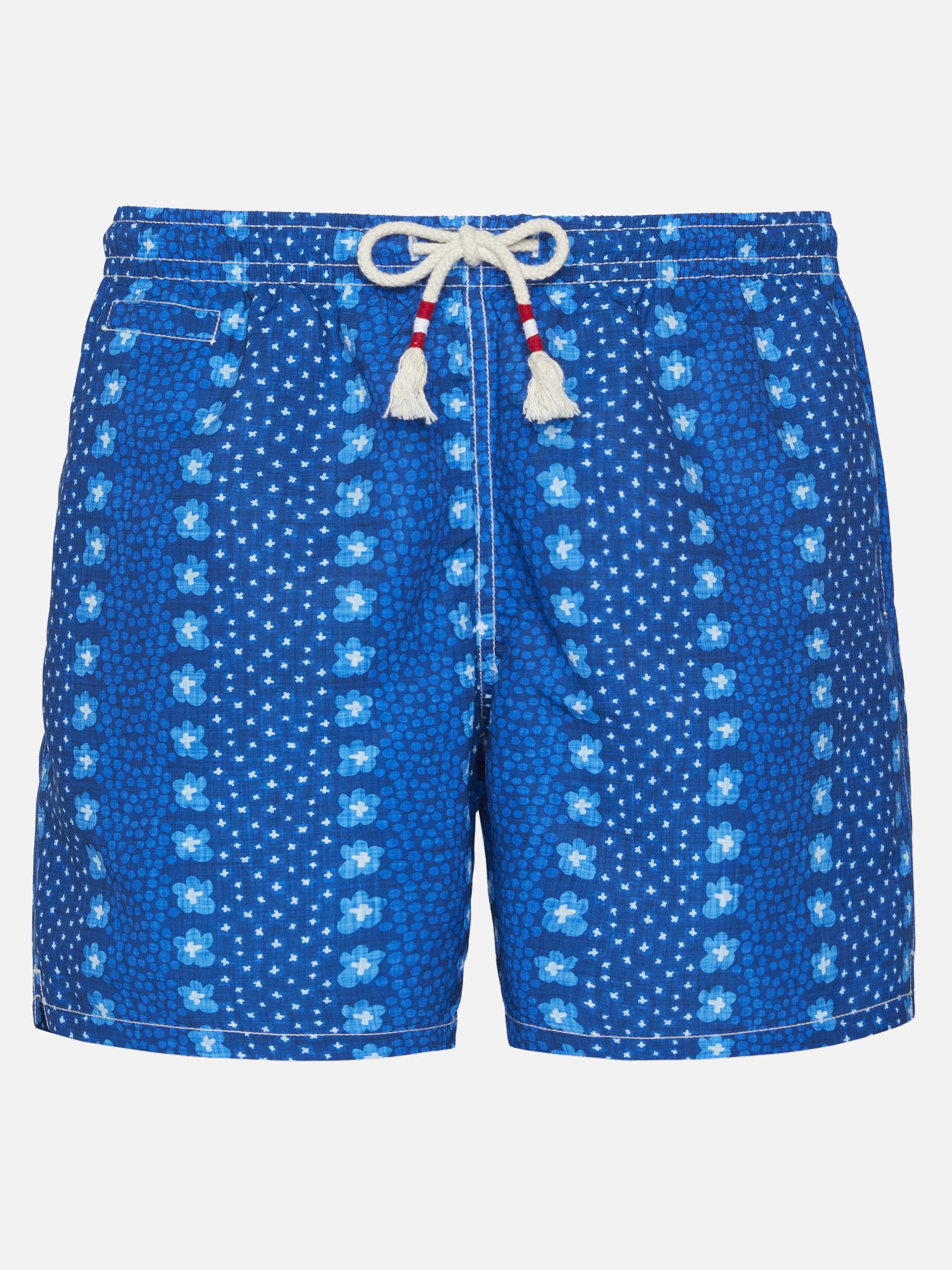 Mid-length swim-shorts Caprese with flower print