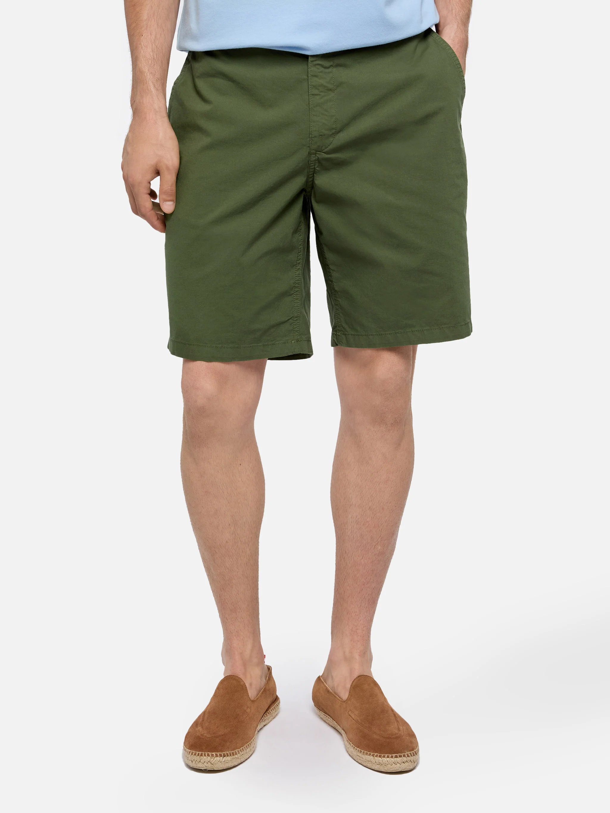 Military green cotton bermuda shorts Ischia