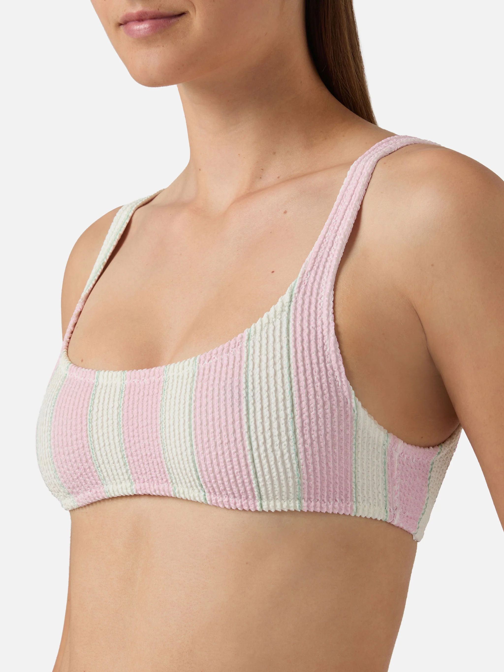 Naima Elise pink striped crinkle bikini - Image 3
