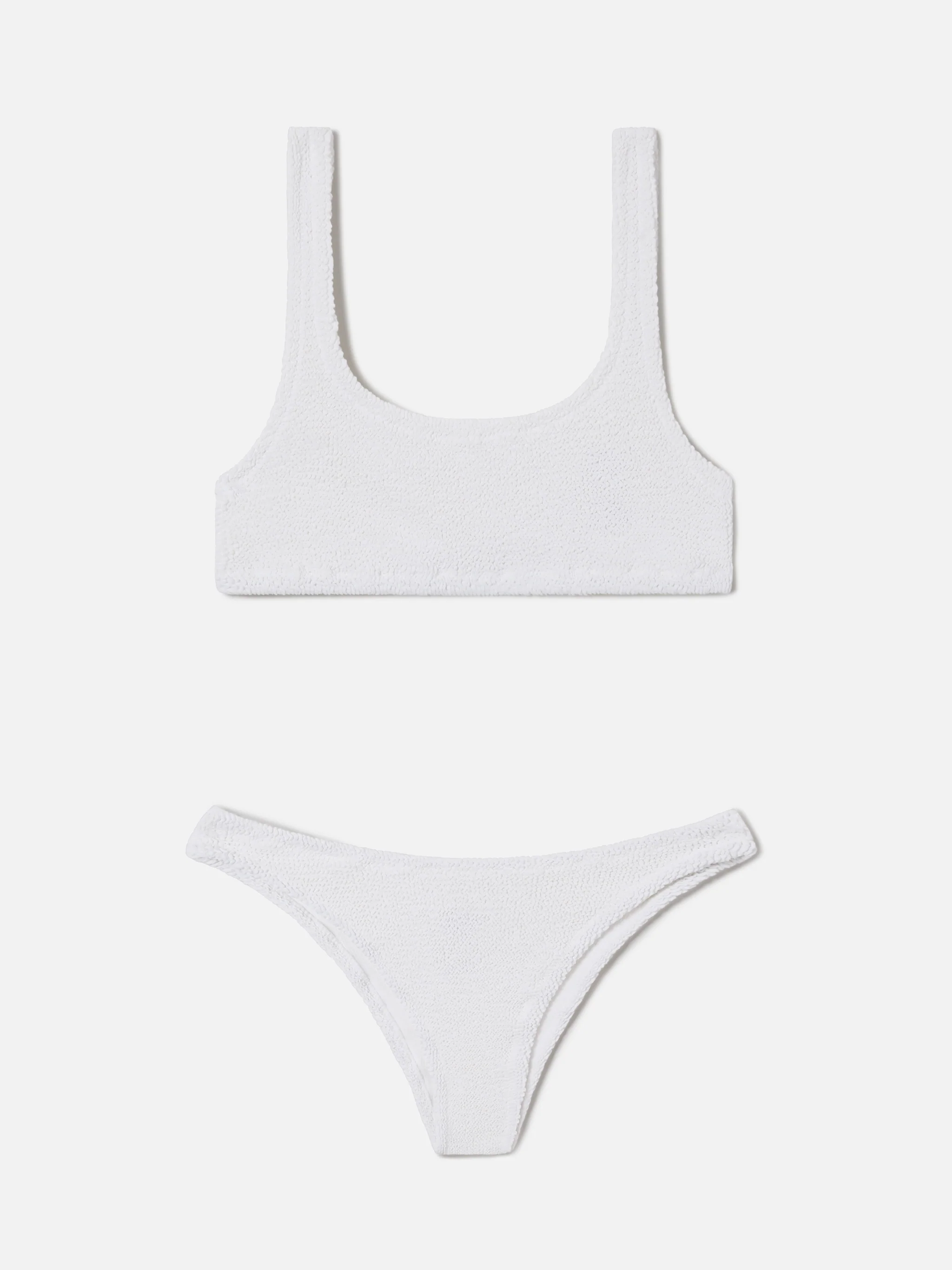 Naima Elise white crinkle bikini