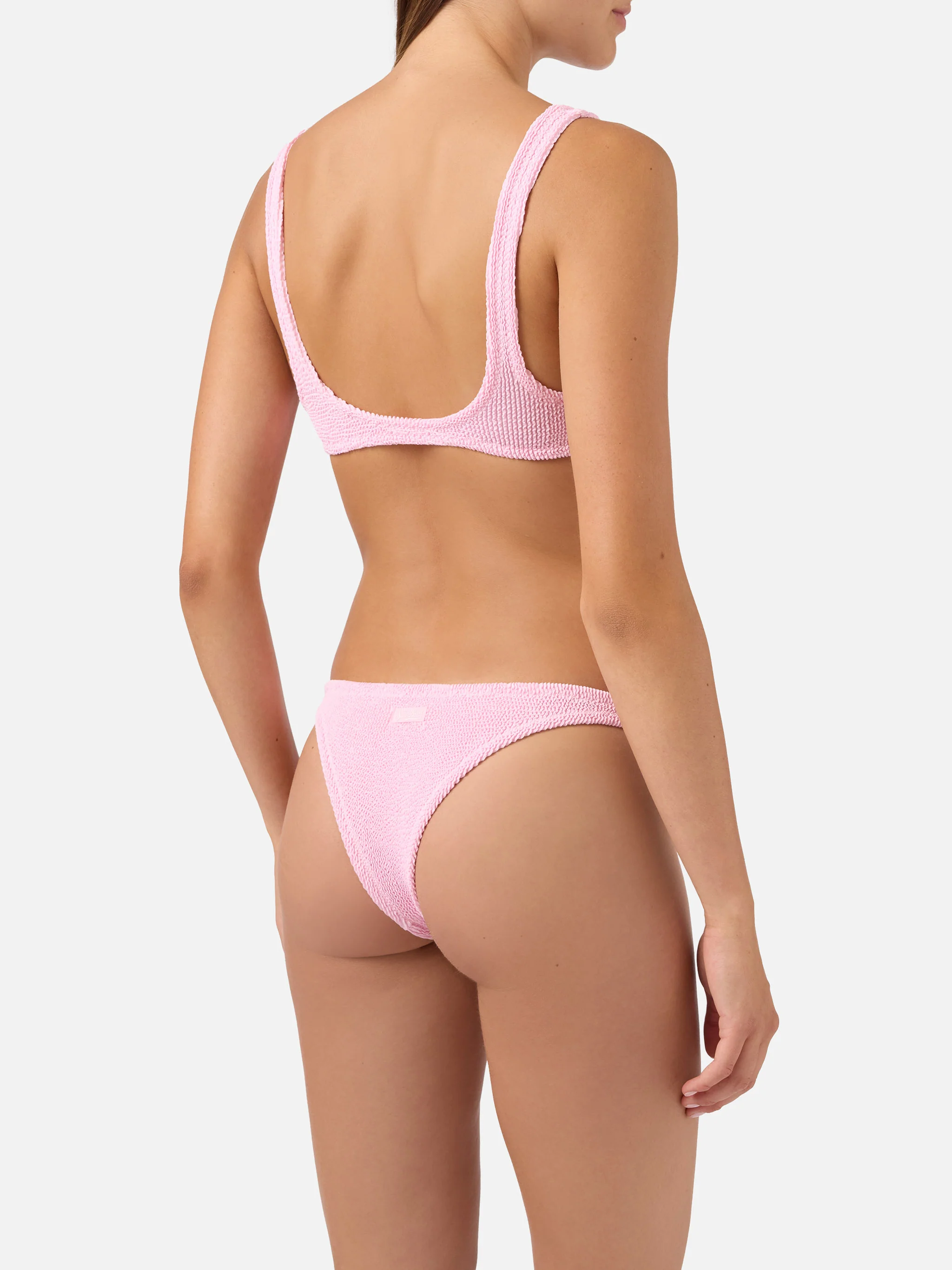 Naima Naomi bikini in pink crinkle fabric - Image 4