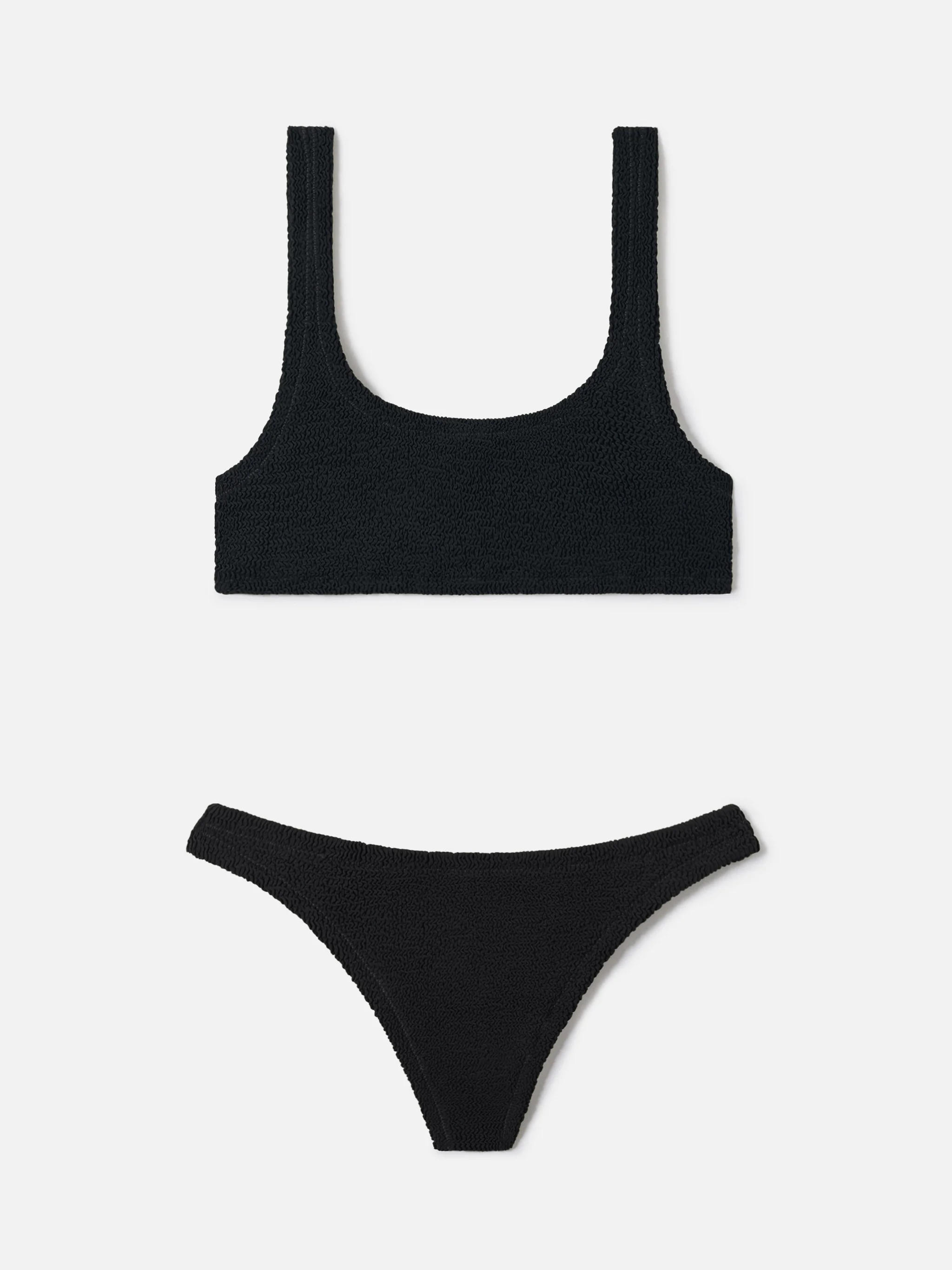 Naima Naomi black crinkle bikini