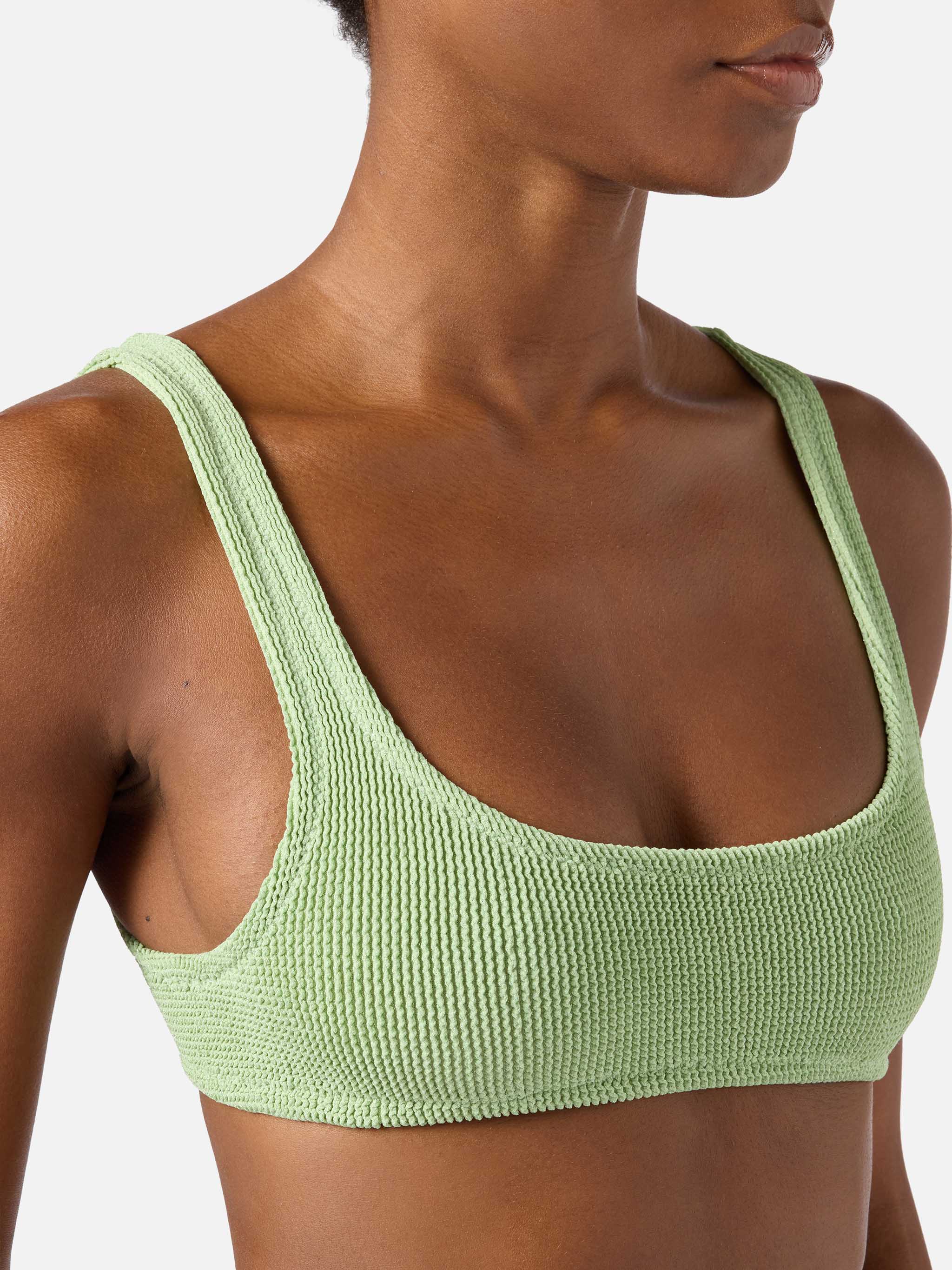 Naima Naomi light green crinkle lurex bikini - Image 3