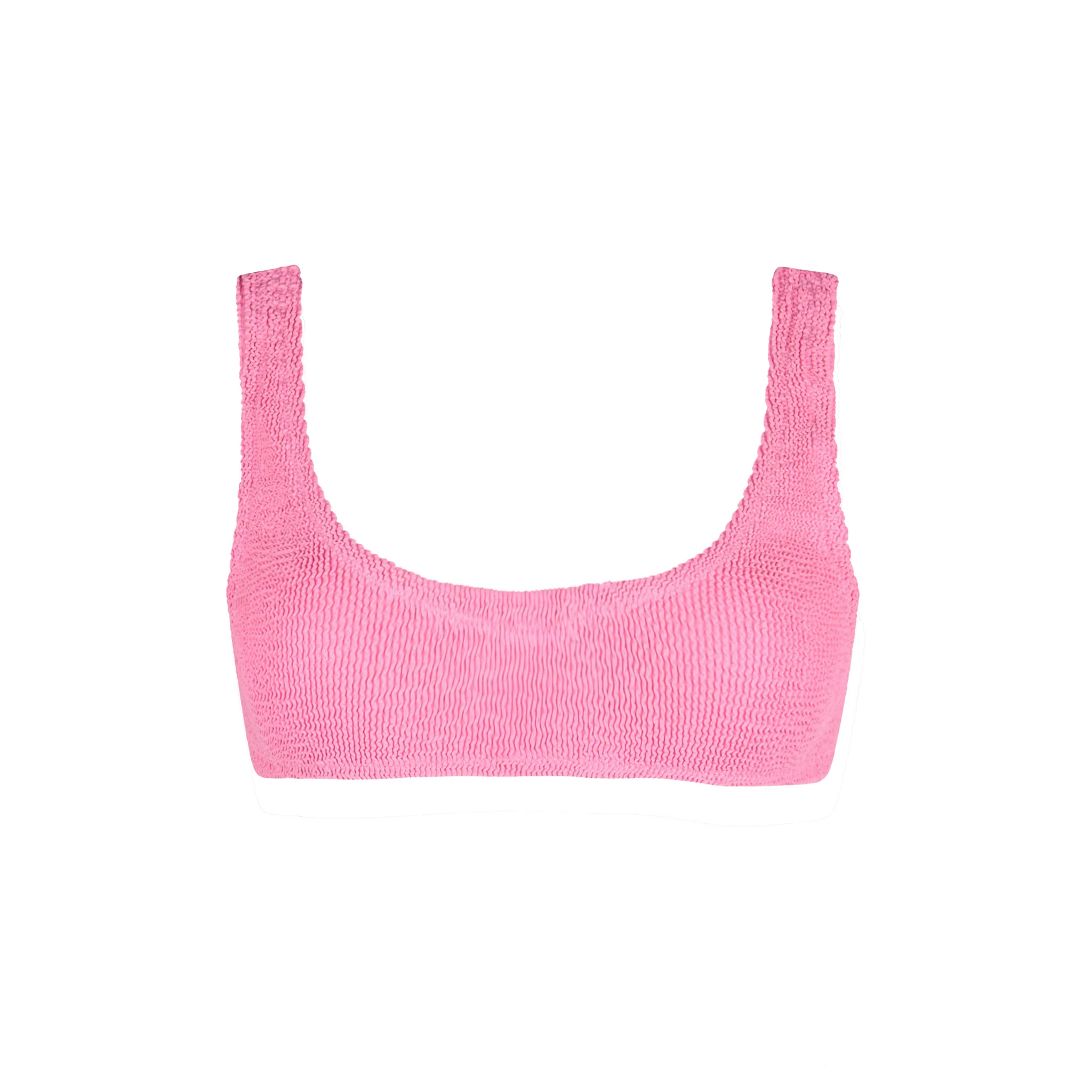 Naima pink crinkle classic bralette top