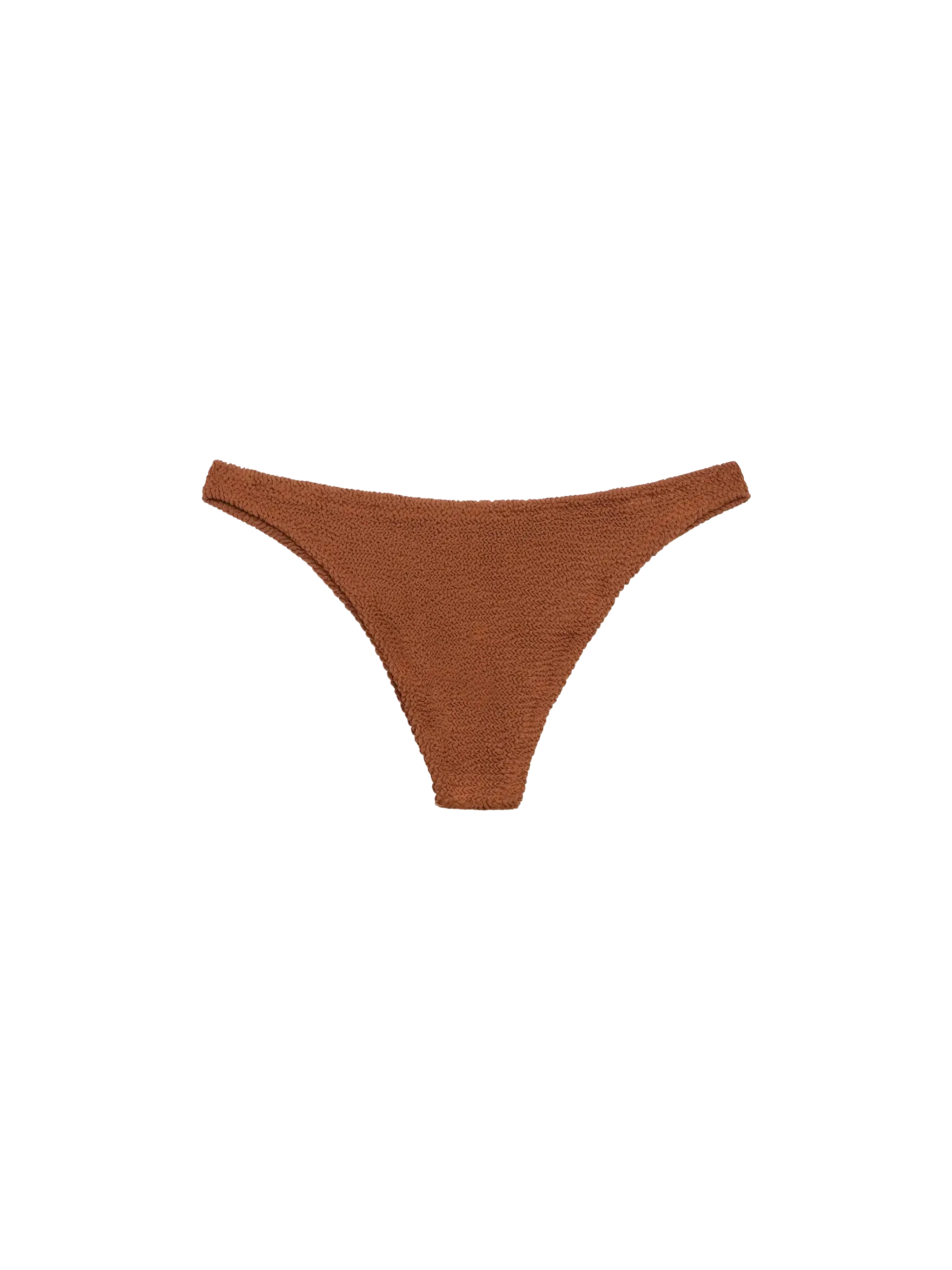 Naomi camel brown crinkle cheeky swim briefs