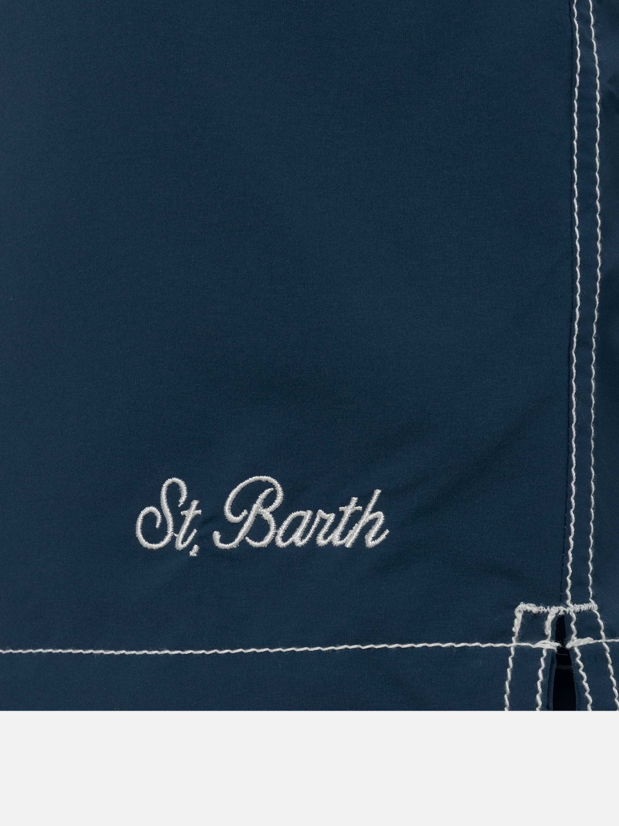 Navy blue long swim shorts Patmos - Image 7
