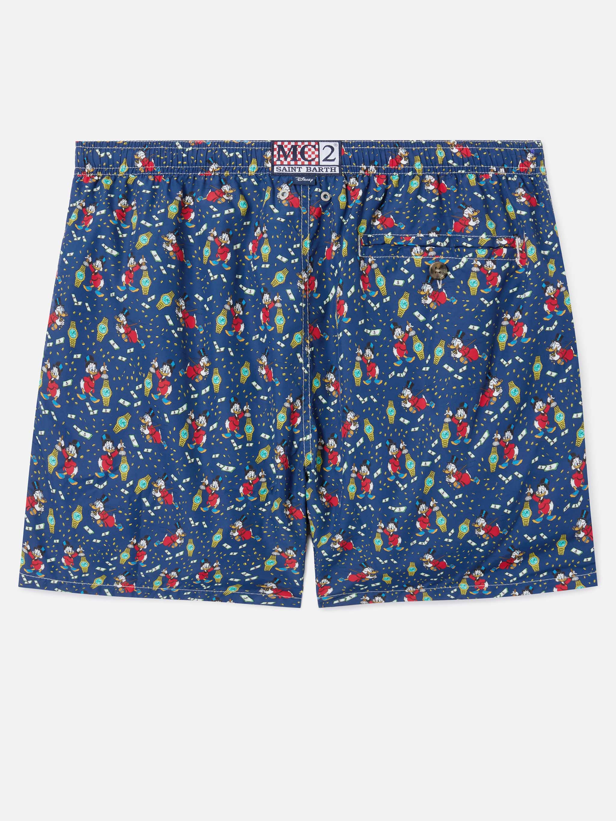 Navy Lighting Micro swim shorts with McDuck and watches print | Special Edition - Image 2