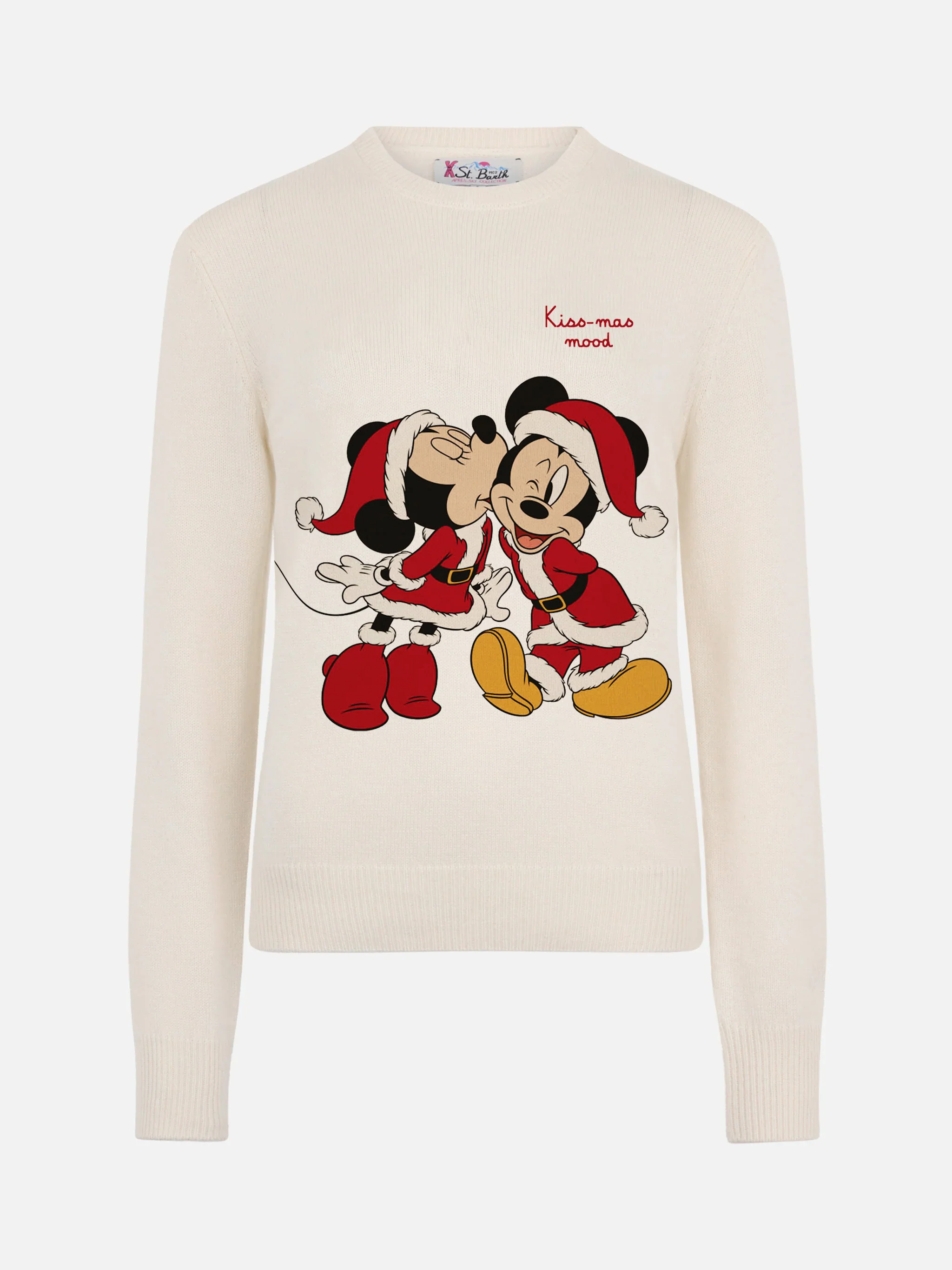 New Queen crewneck in white with Minnie and Mickey jacquard | DISNEY SPECIAL EDITION - Image 3