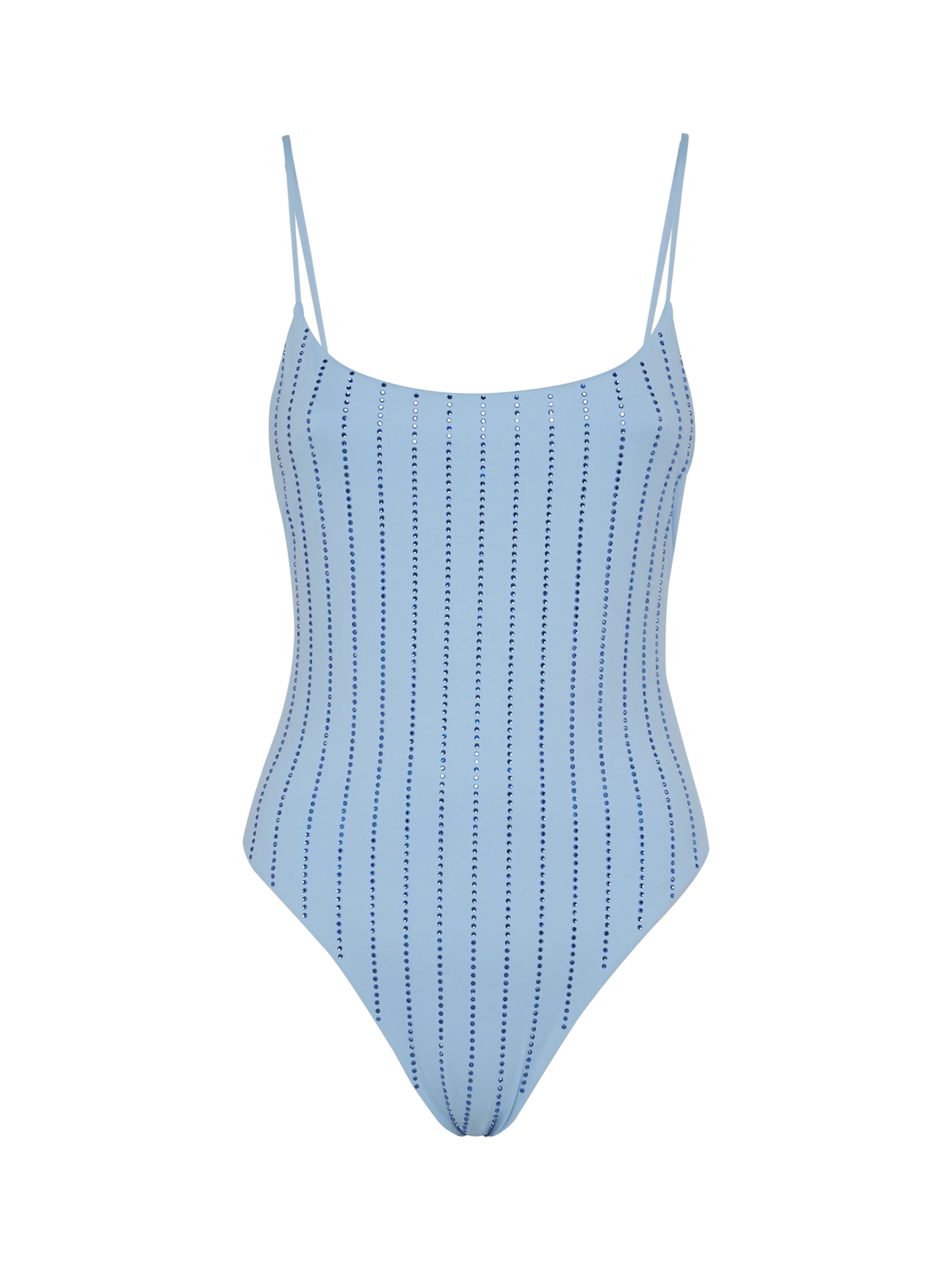 One-piece swimsuit Cecille with rhinestone striped embellishment