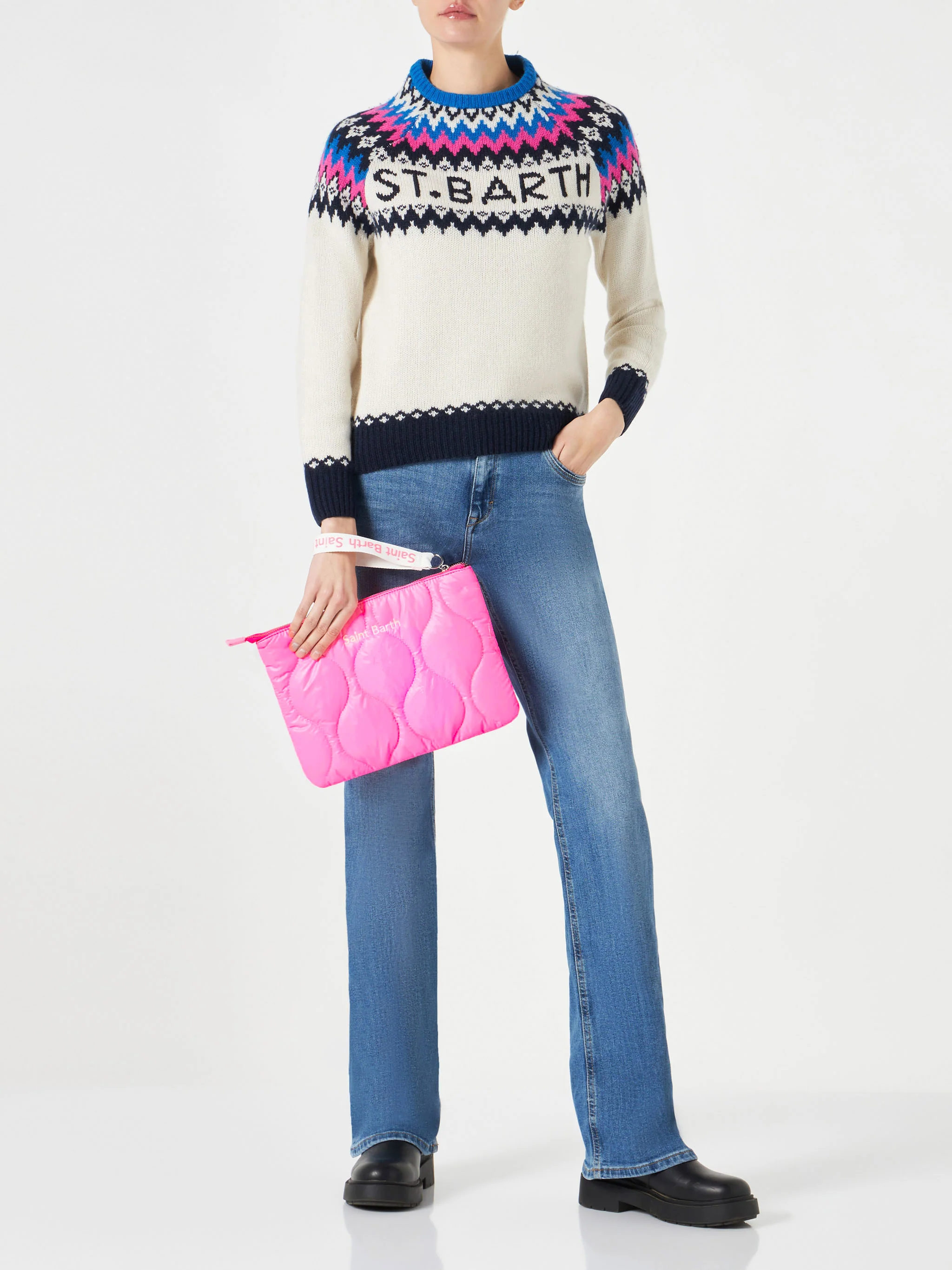 Puffer pochette with paisley print - Image 6