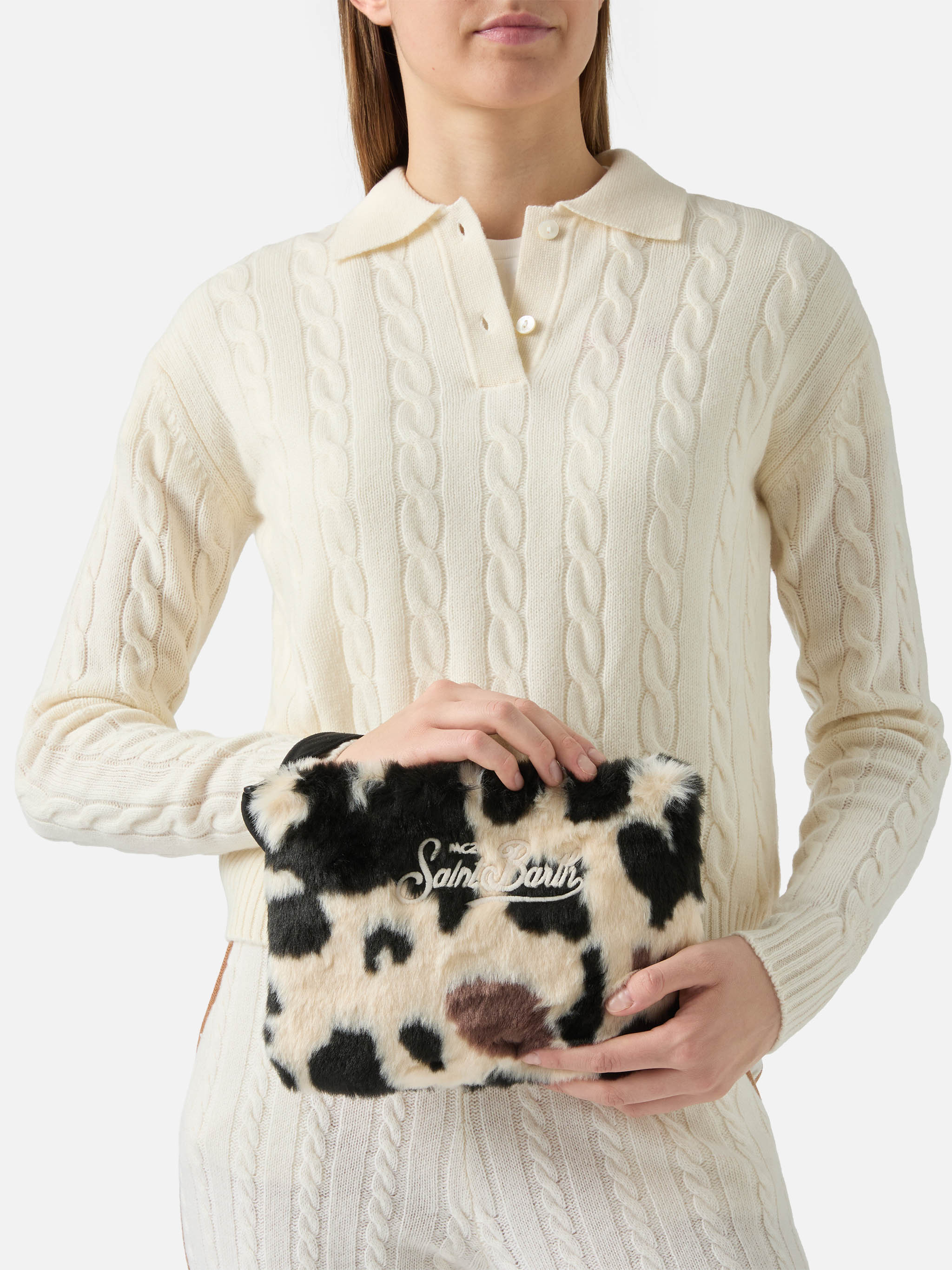 Pareasy Pouch in cow-print faux fur - Image 2