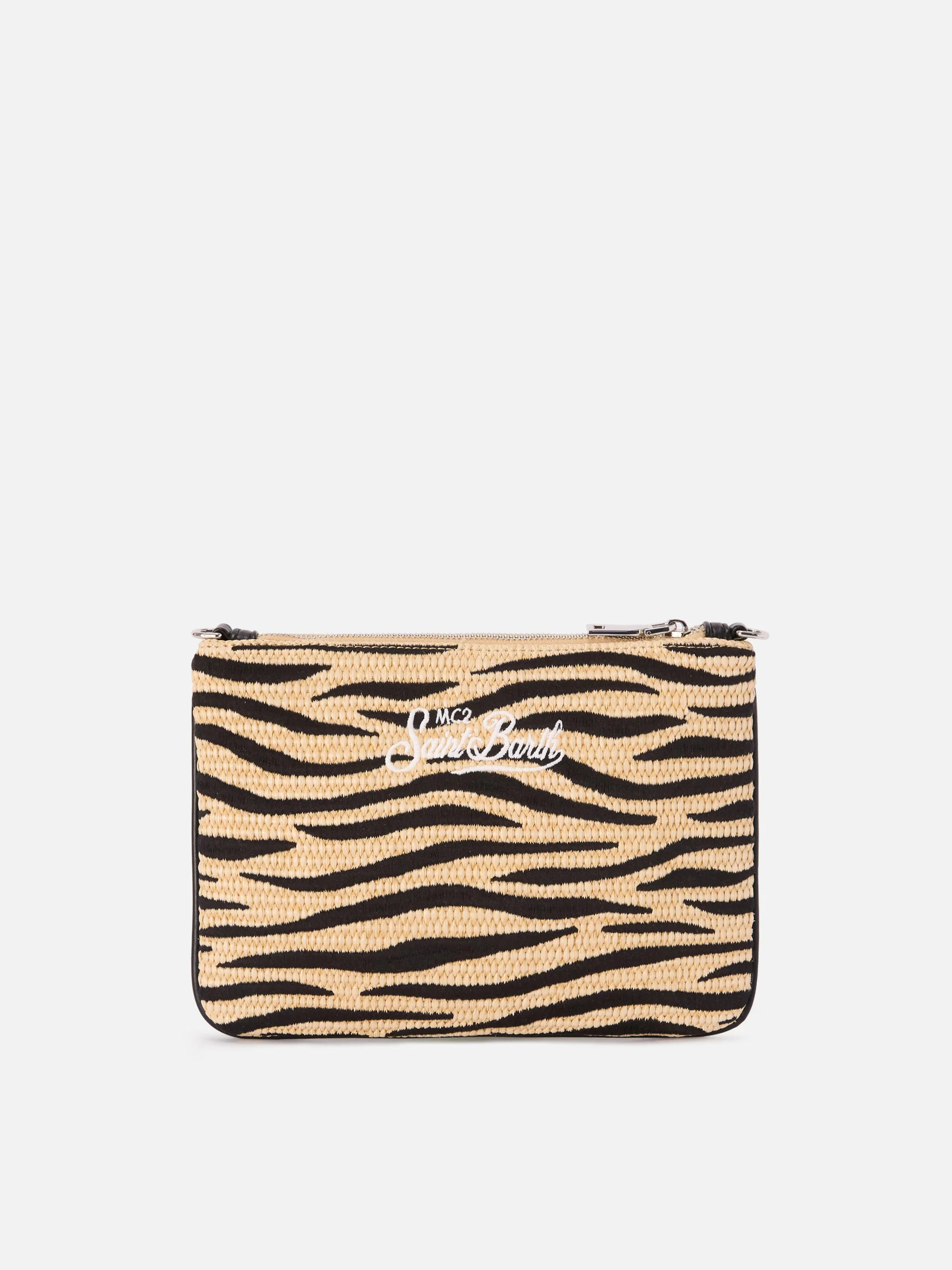 Parisienne embroidered zebra pouch with removable strap - Image 4