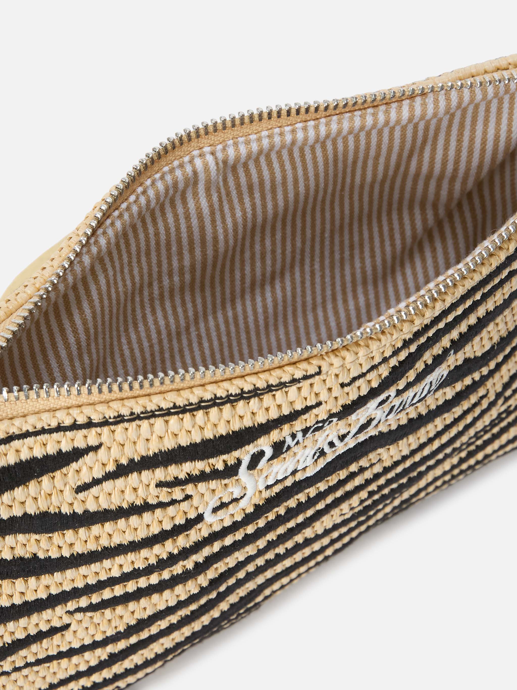Parisienne embroidered zebra pouch with removable strap - Image 5