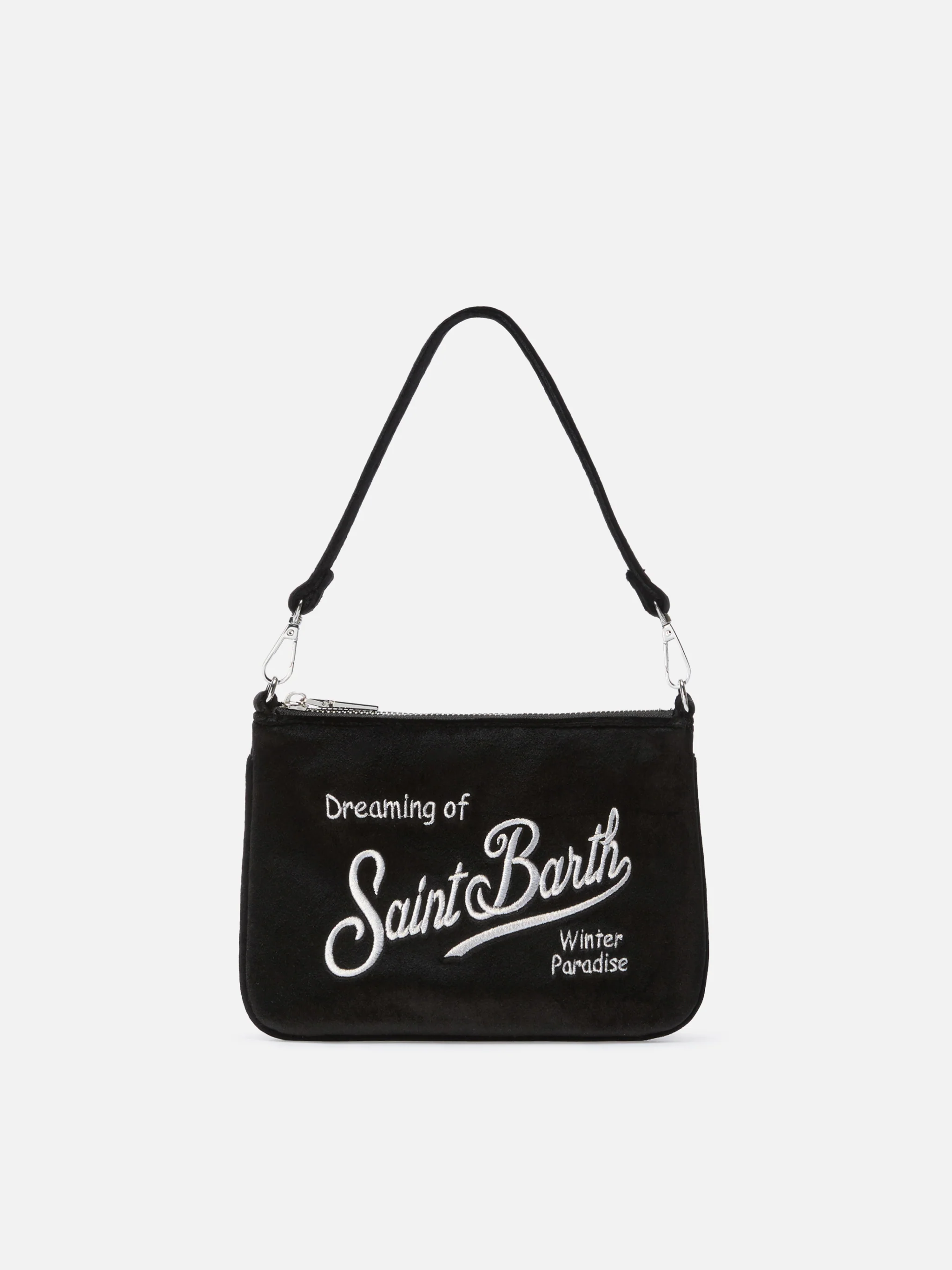 Parisienne Mini Shoulder Bag in black velvet