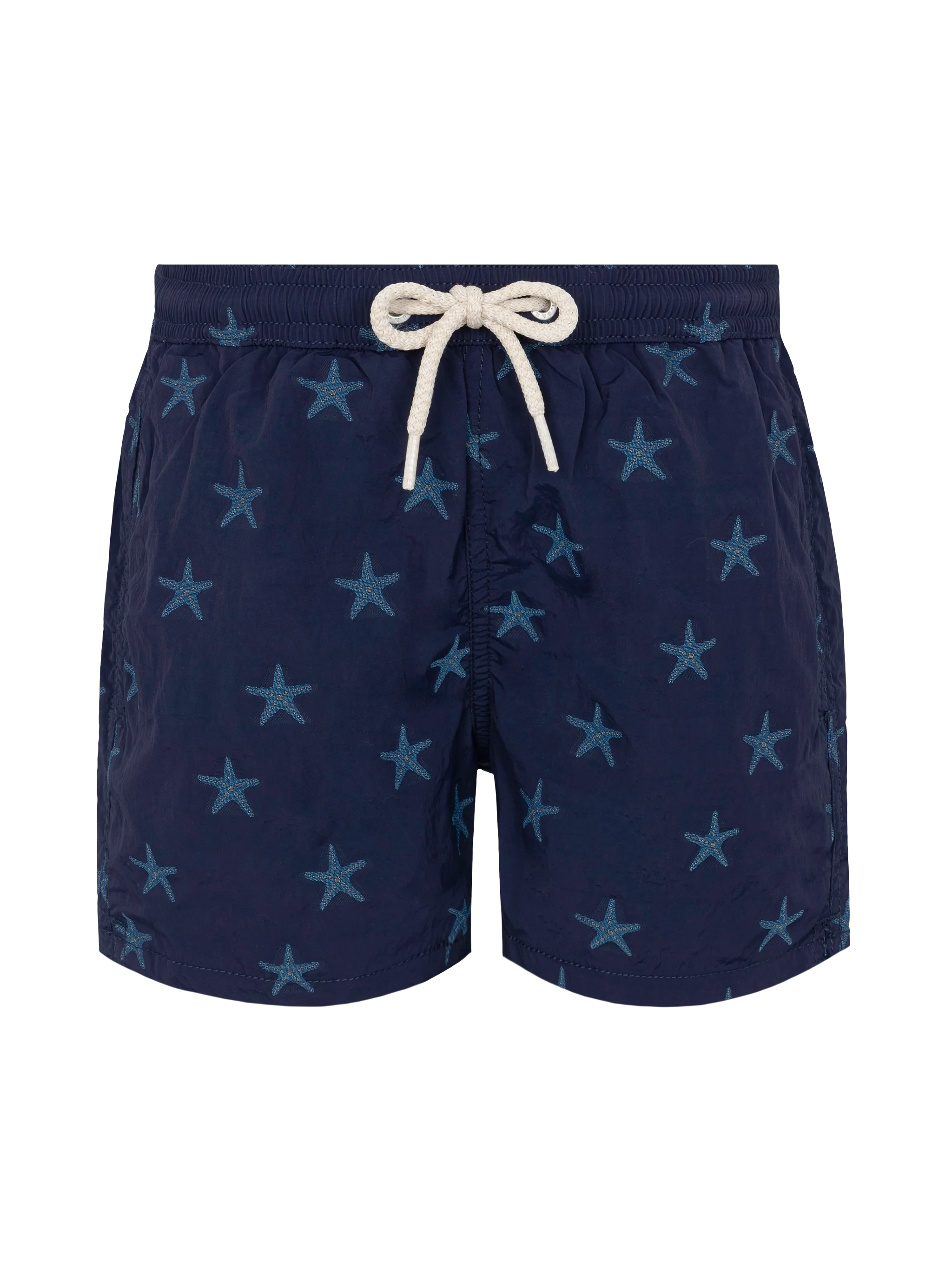 Patmos Jr mid-length swim shorts with seastar jacquard