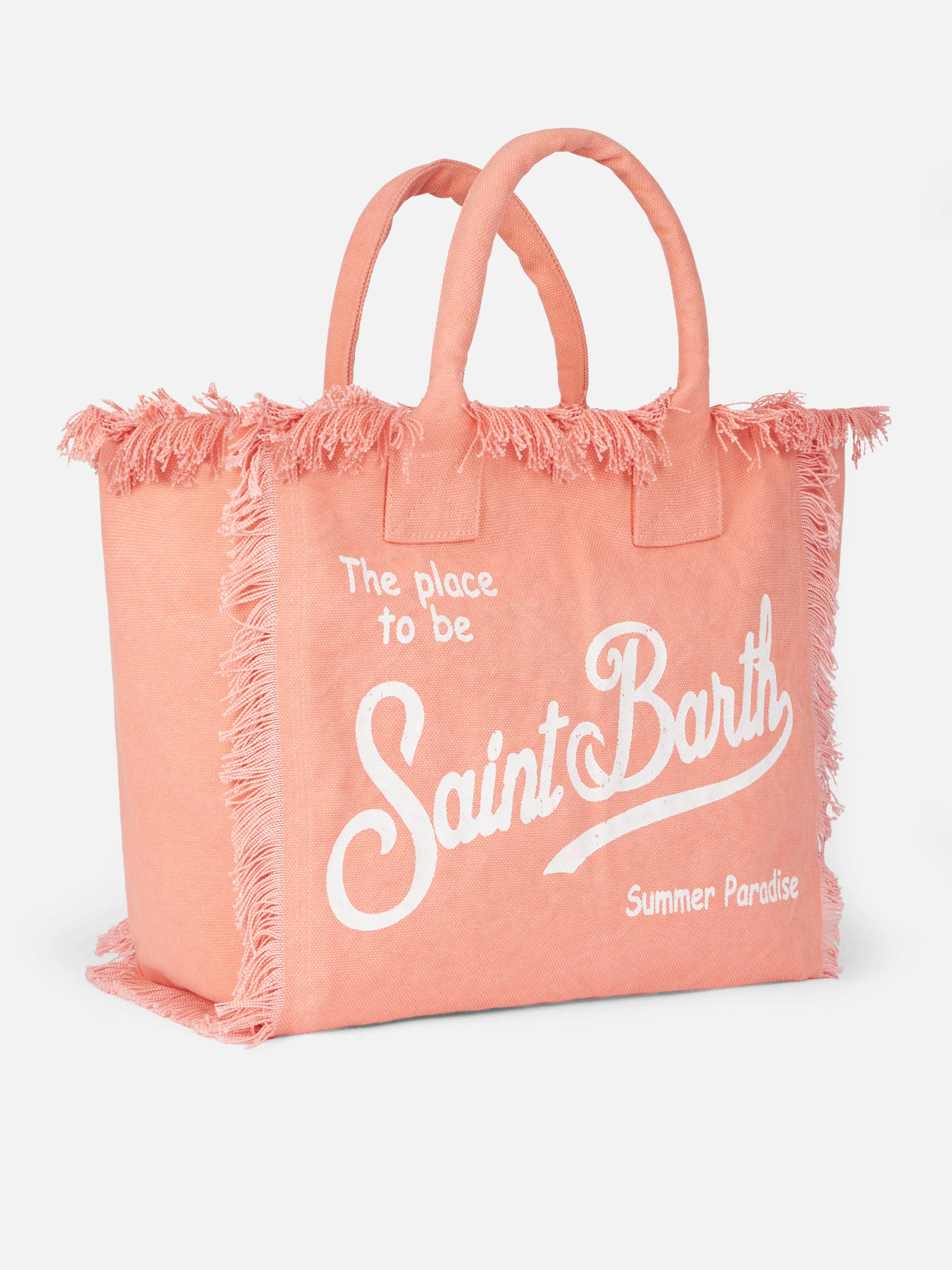 Peach cotton canvas Vanity tote bag - Image 2