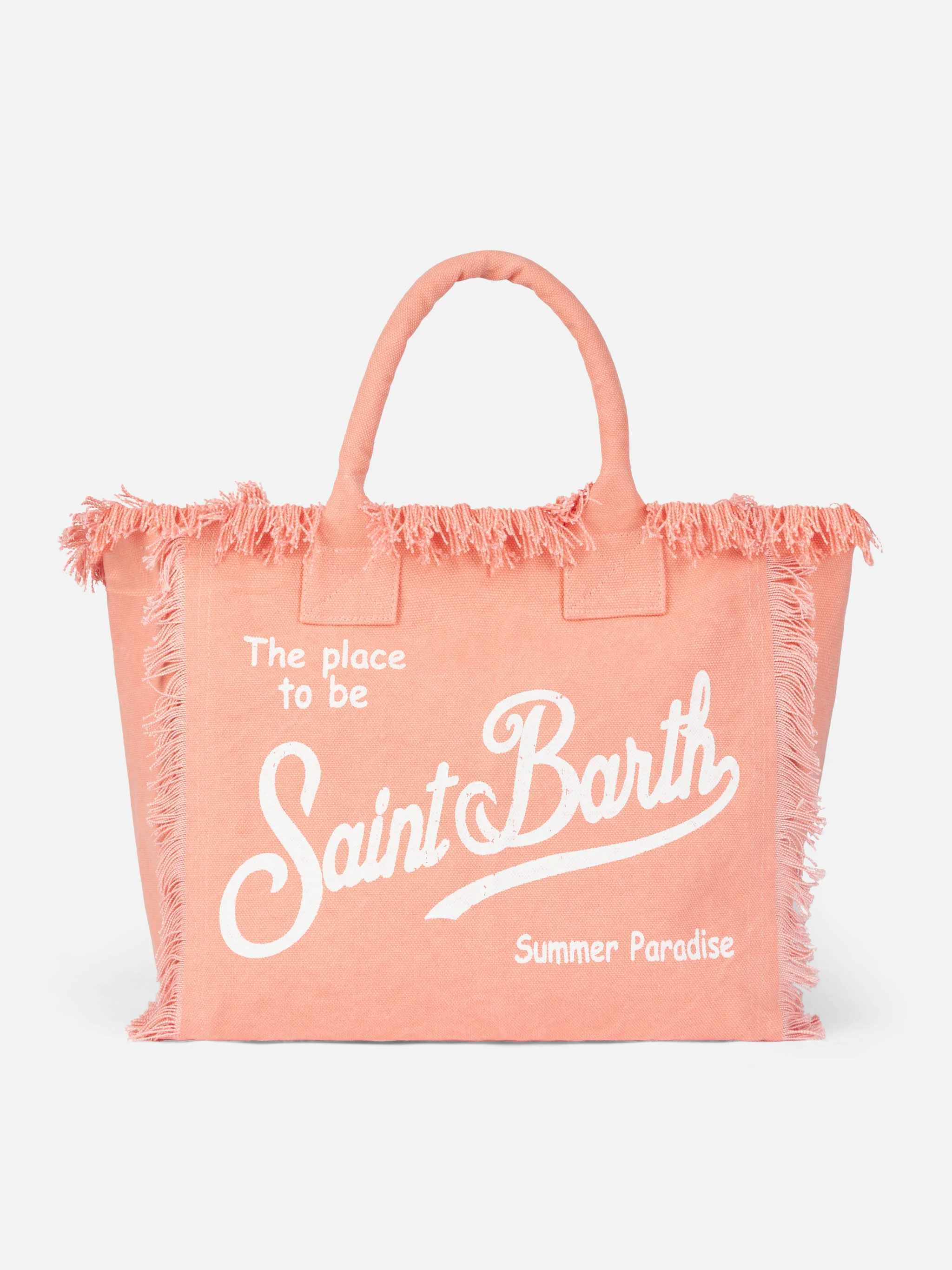 Peach cotton canvas Vanity tote bag - Image 3