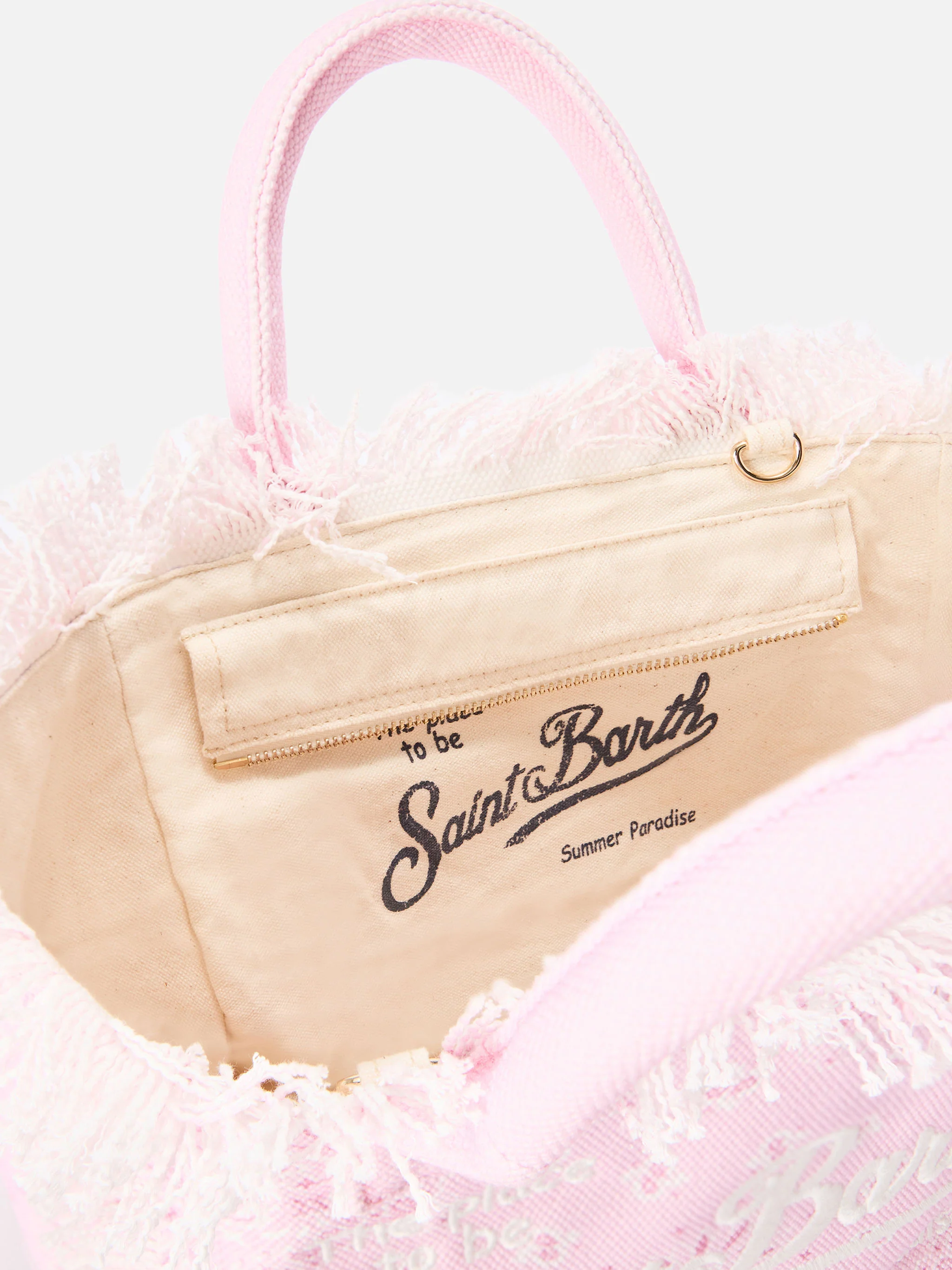 Pink canvas Colette bag with bandana print - Image 3