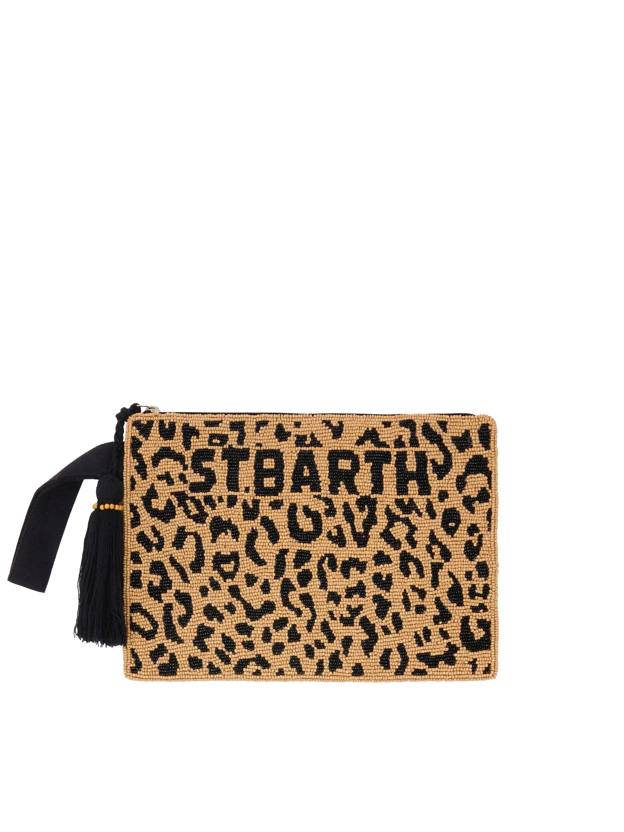 Pouch Pearl beaded leopard pouch