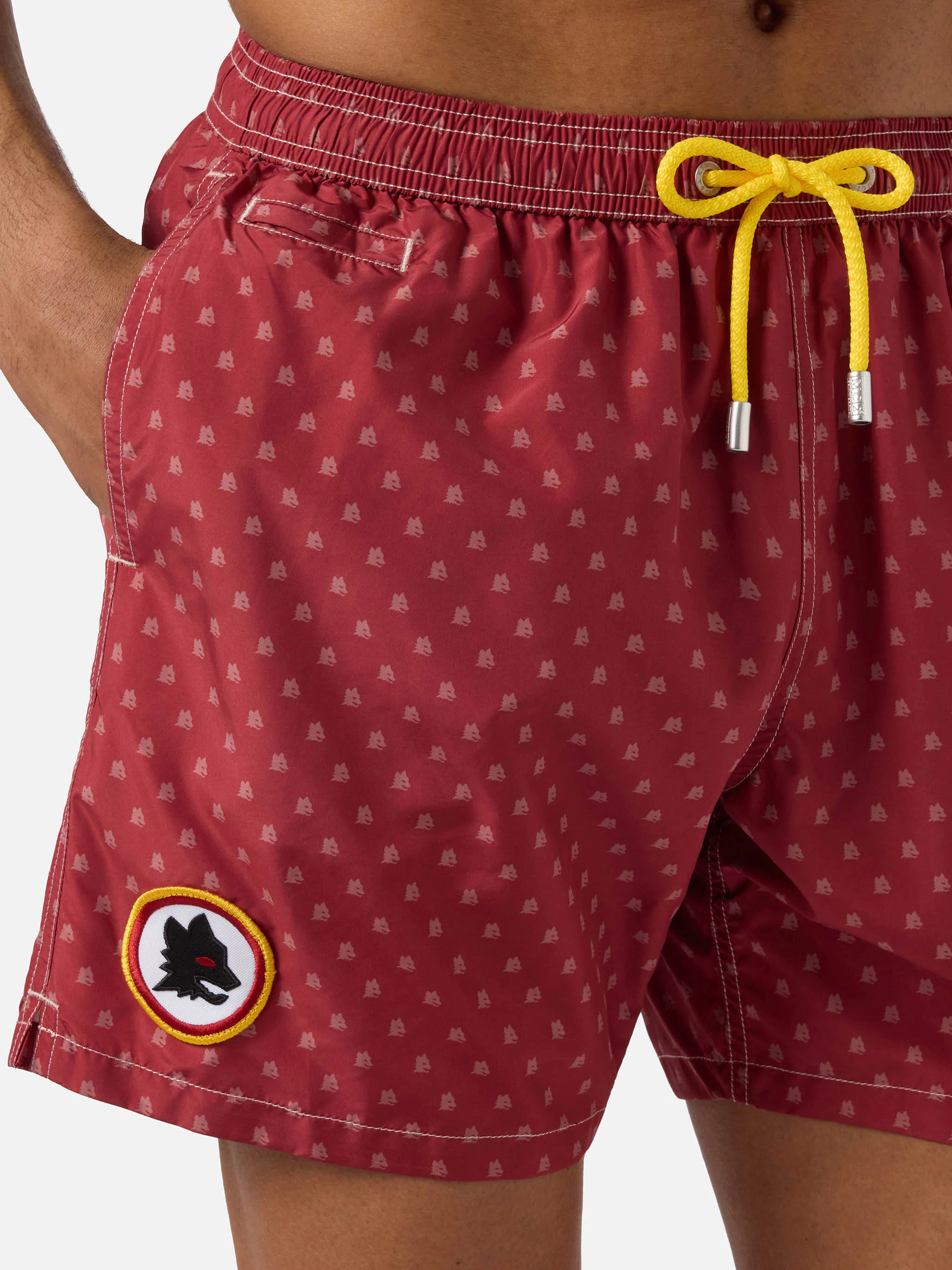 Red Lighting Micro swim shorts with AS Roma print | Special Edition - Image 4