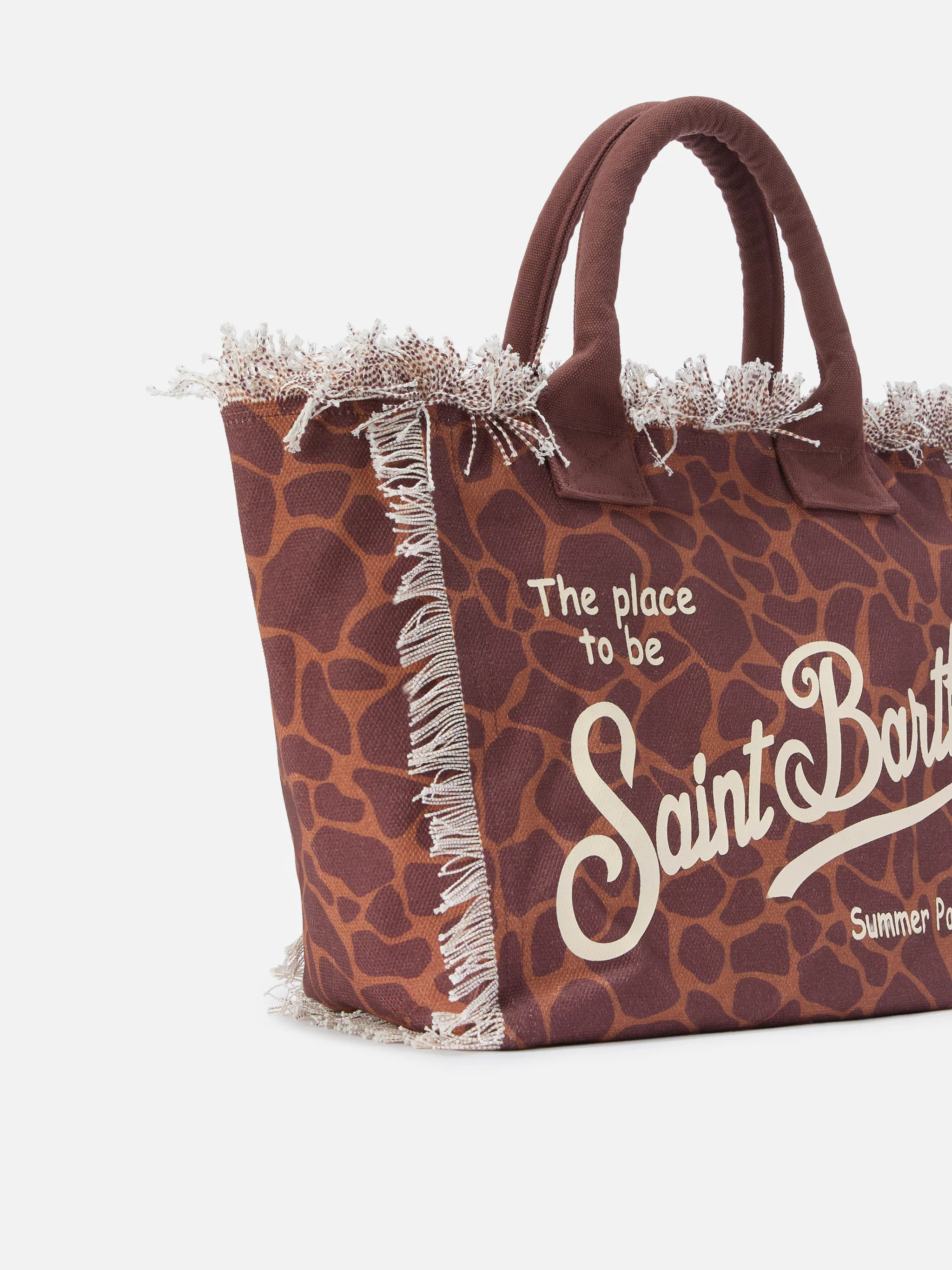 Regular Vanity canvas bag with brown animal print - Image 3