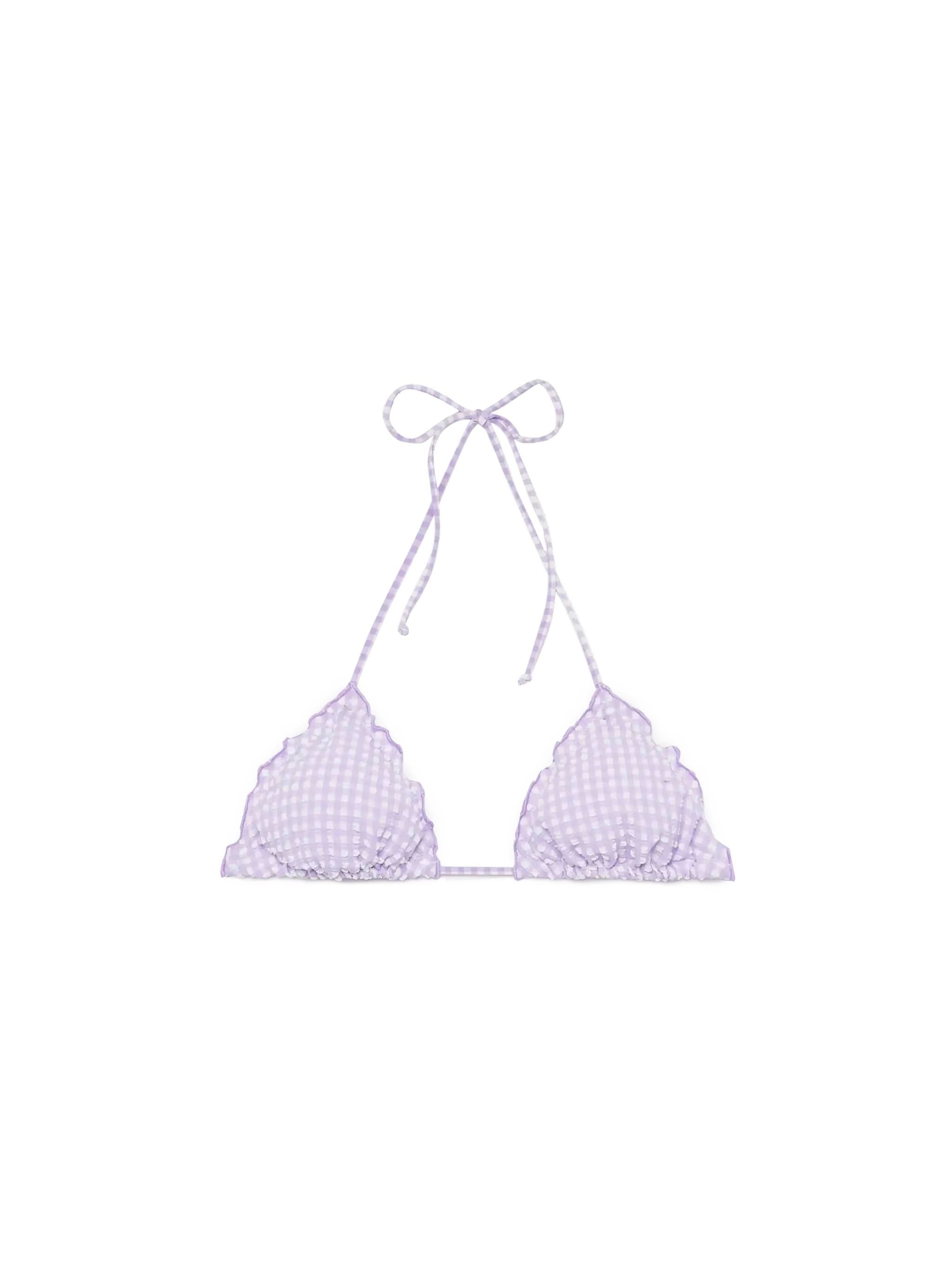 Sagittarius seersucker classic triangle top with gingham print