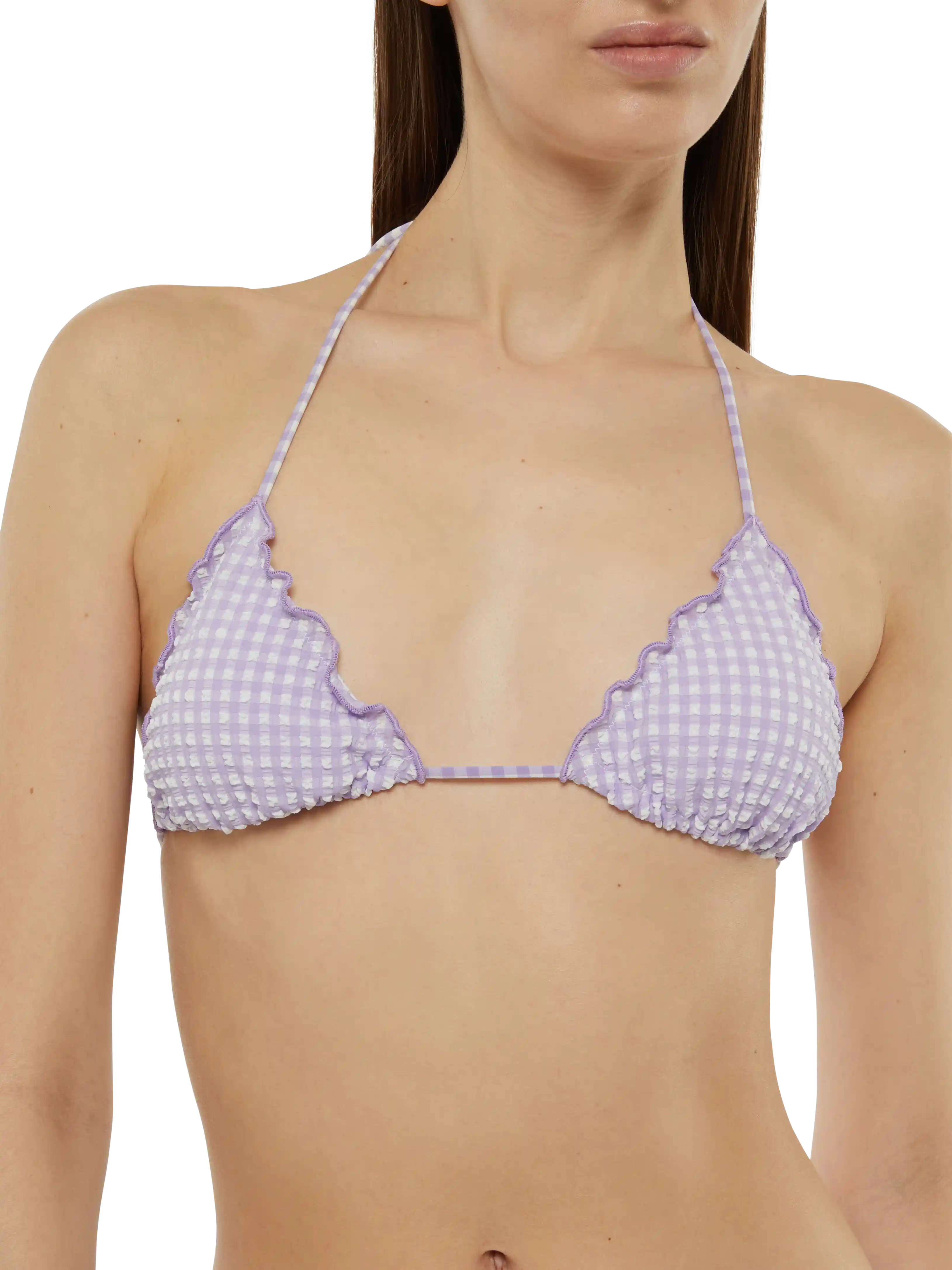 Sagittarius seersucker classic triangle top with gingham print - Image 3