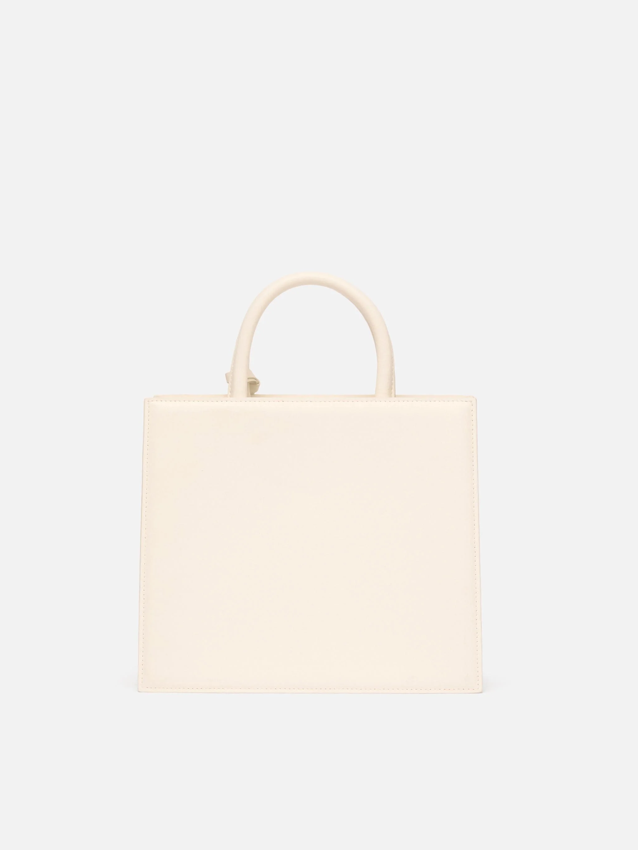 Shop Bag Midi in off-white leather - Image 4