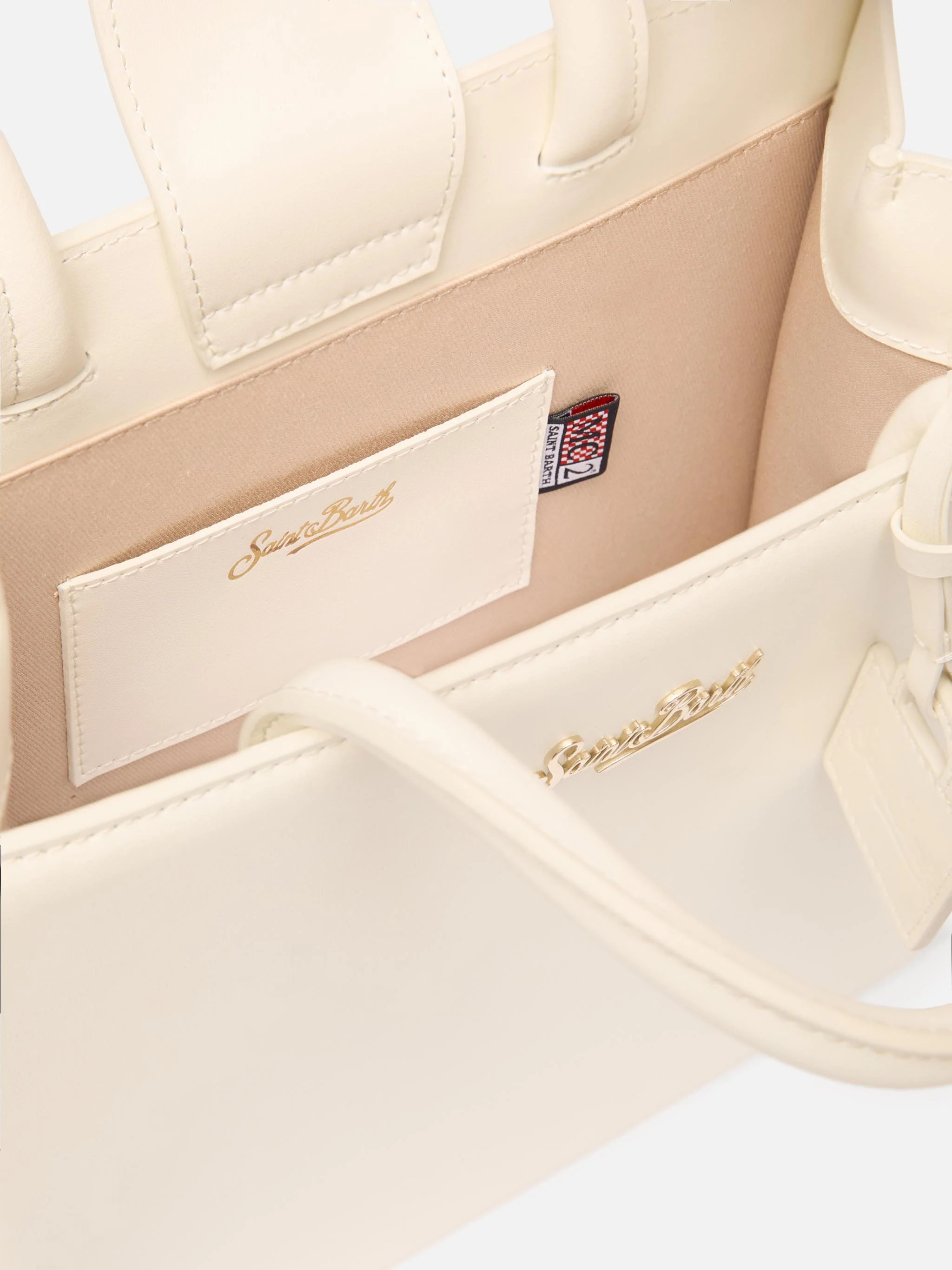 Shop Bag Midi in off-white leather - Image 5