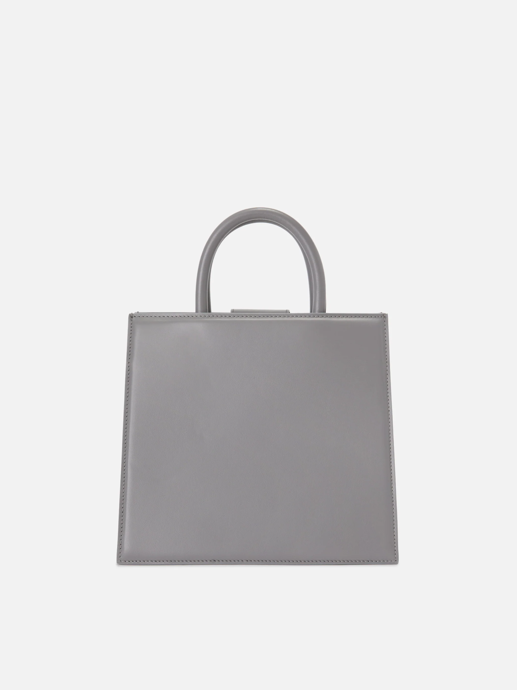Shop Bag Midi grey leather bag - Image 4